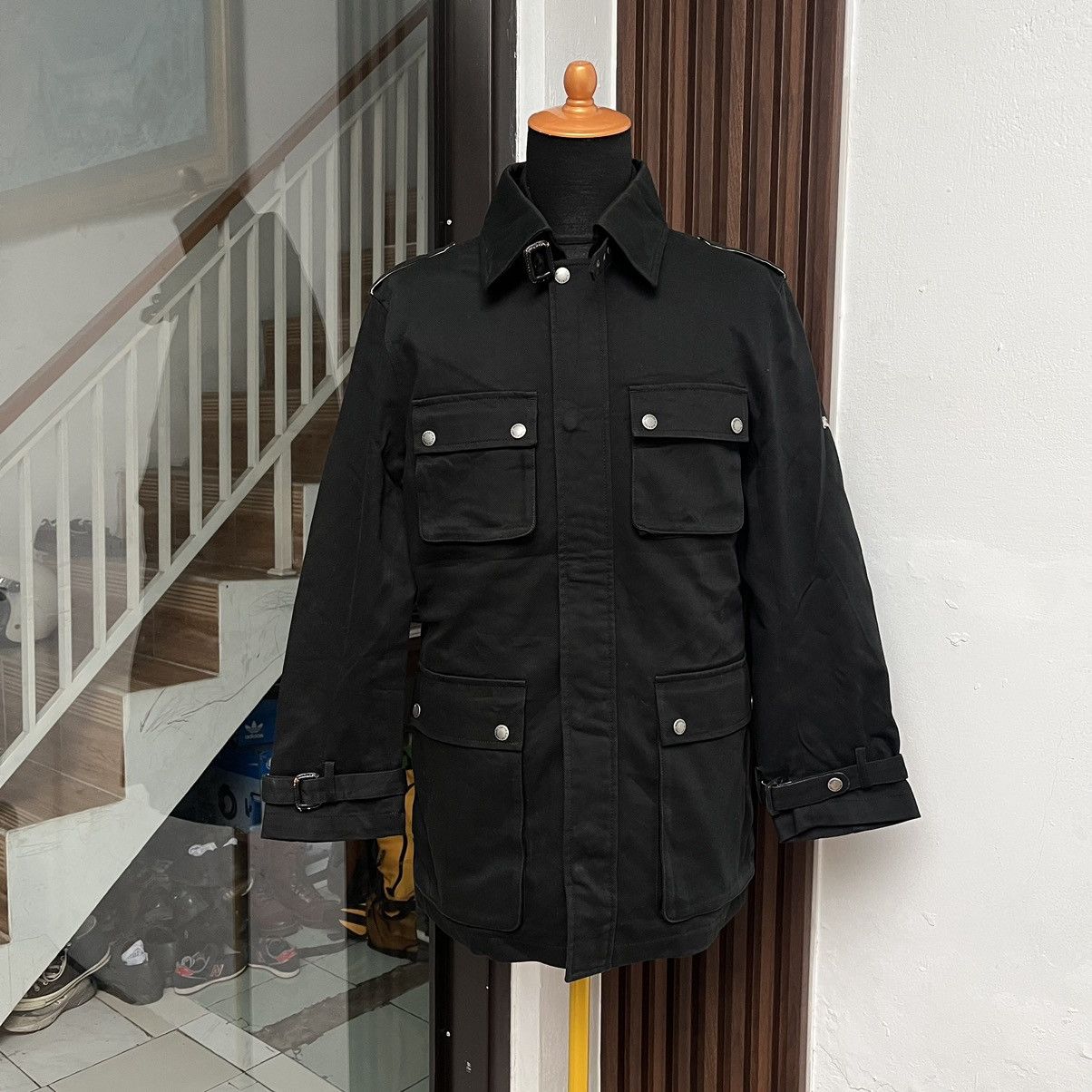 00s Burberry Black Label Coat Jacket Denim Nice Design