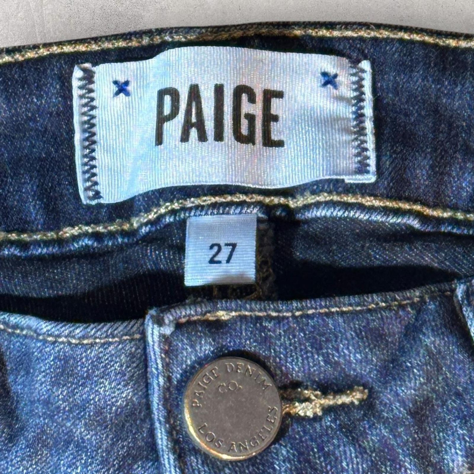 Paige Dark Blue Paige Skinny Jeans Size 27" / US 4 / IT 40 - 4 Thumbnail