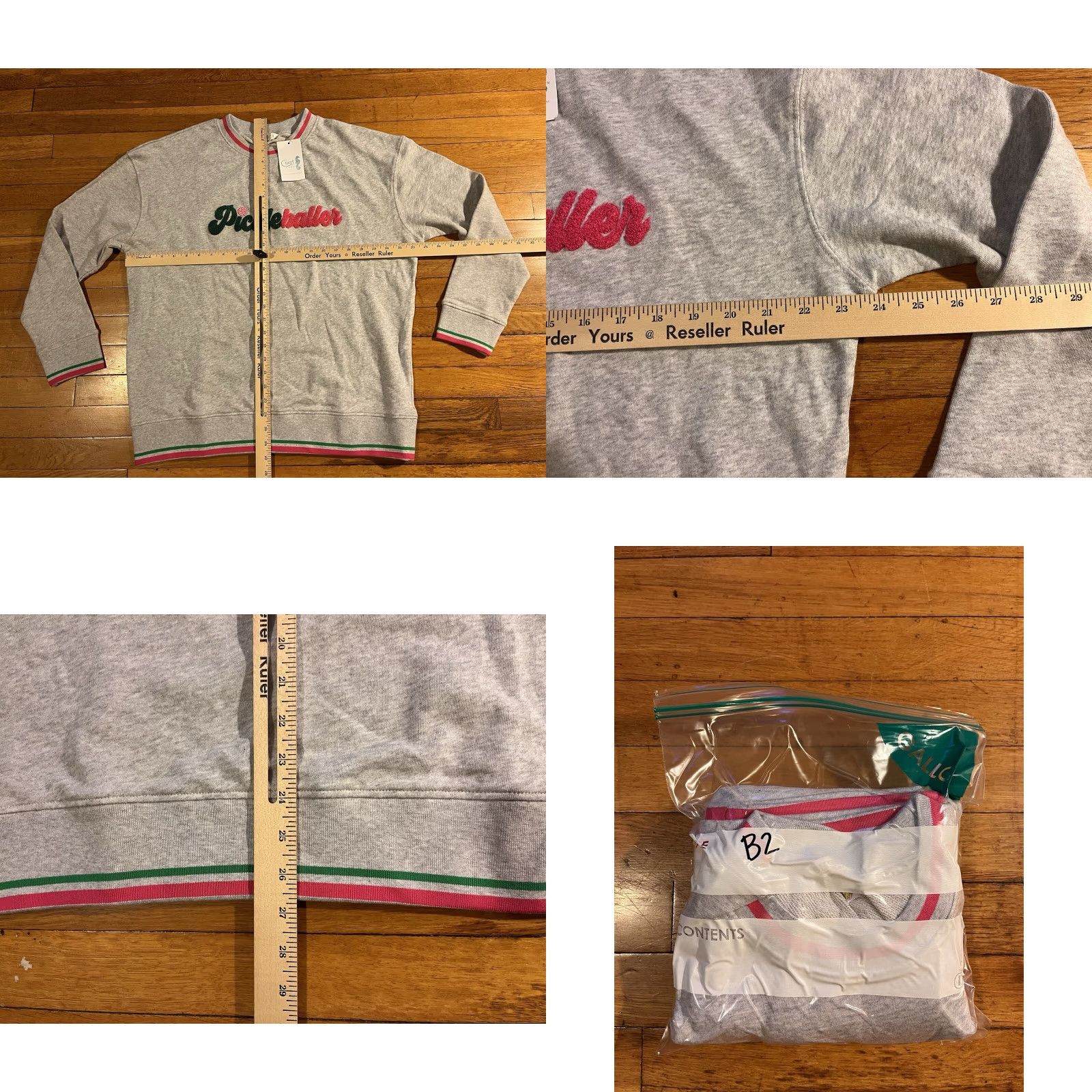 Vintage Shiraleah Pickleballer Sweatshirt Women's XL Gray Graphic Print Pullover Regular Fit Activewear Sports - Run & Jog - 100% Cotton Size XL / US 12-14 / IT 48-50 - 8 Thumbnail