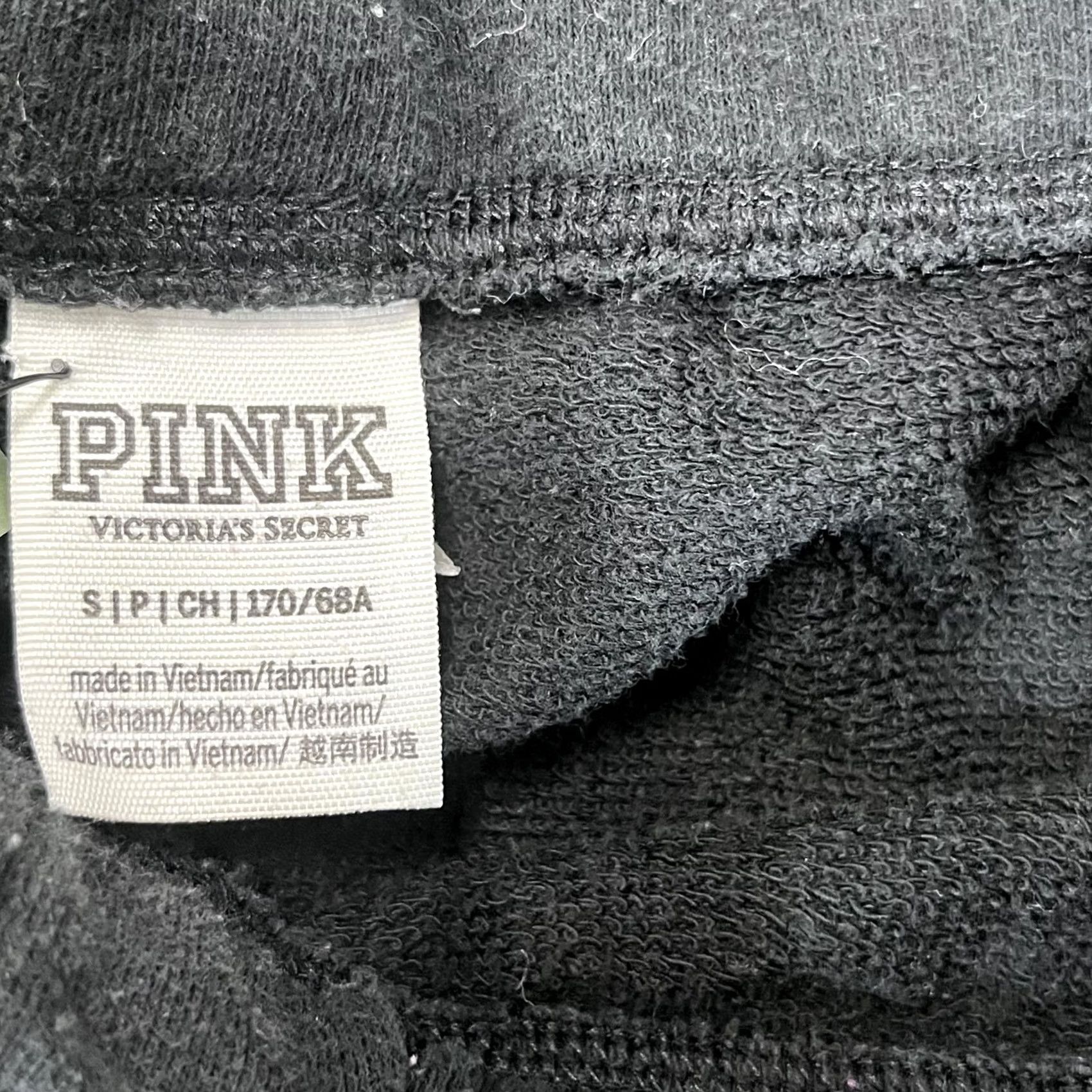 Pinko PINK Victoria's Secret Pants Womens Small Black Straight Leg Track Joggers Size 28" / US 6 / IT 42 - 3 Thumbnail