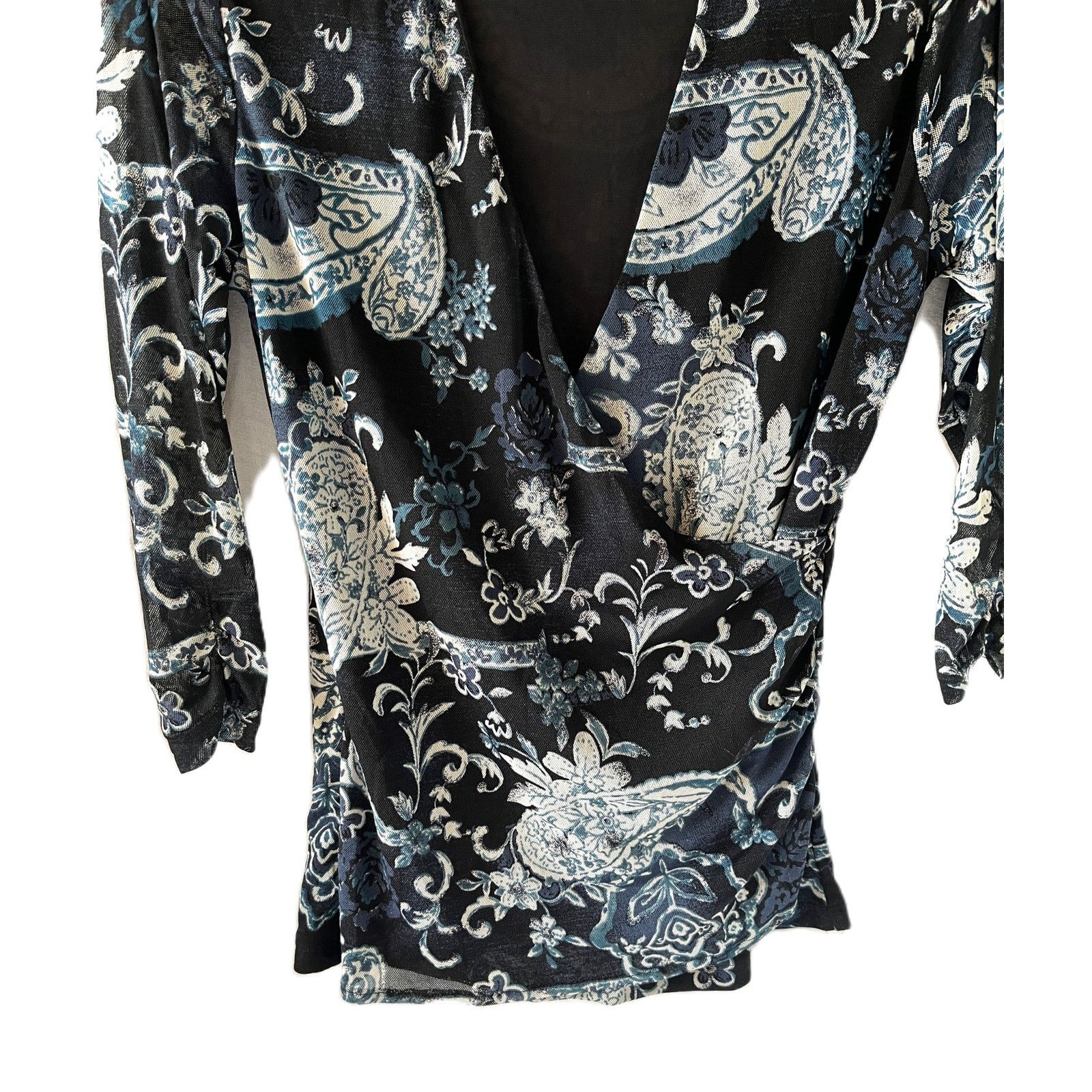 Worthington Worthington Wrap Plunge Shirt Medium Size M / US 6-8 / IT 42-44 - 3 Thumbnail
