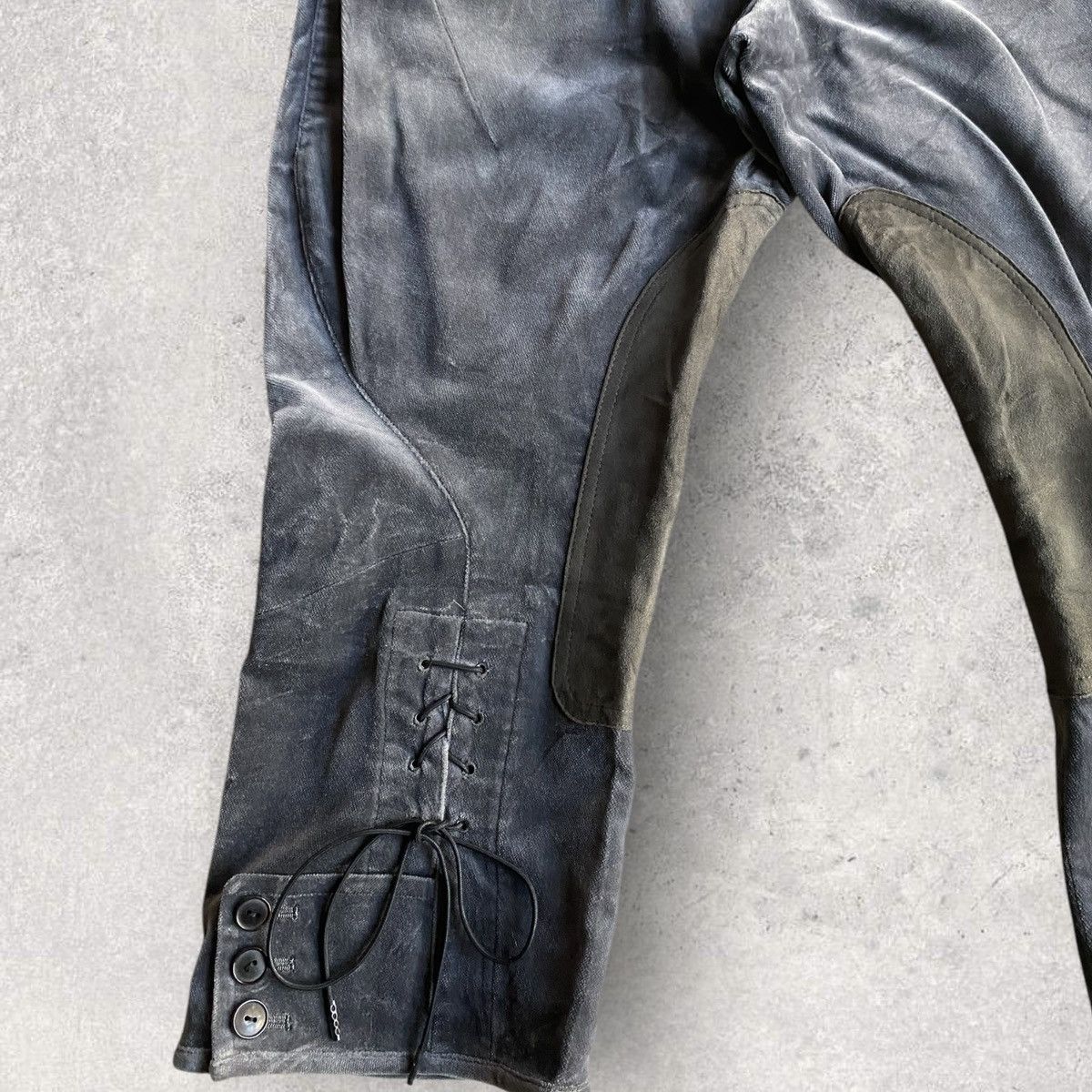Number (N)ine FW09 Grey Velvet Riding Shorts Size US 30 / EU 46 - 3 Thumbnail