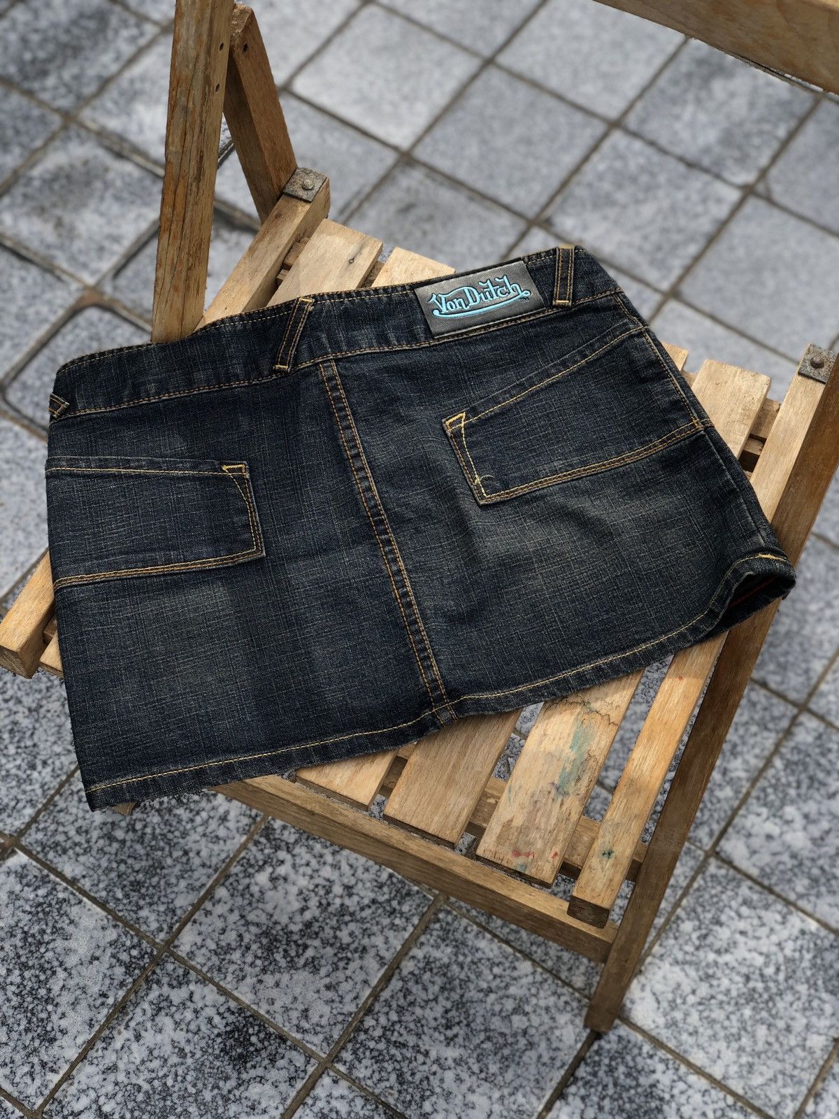 Vintage × Von Dutch Vintage mini skirt Von Dutch Y2K Size 27" / US 4 / IT 40 - 11 Thumbnail