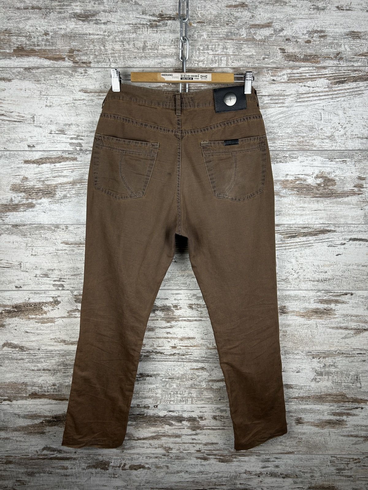 Trussardi × Vintage Mens Vintage Trussardi jeans trousers pants denim brown rare Size US 33 - 10 Thumbnail