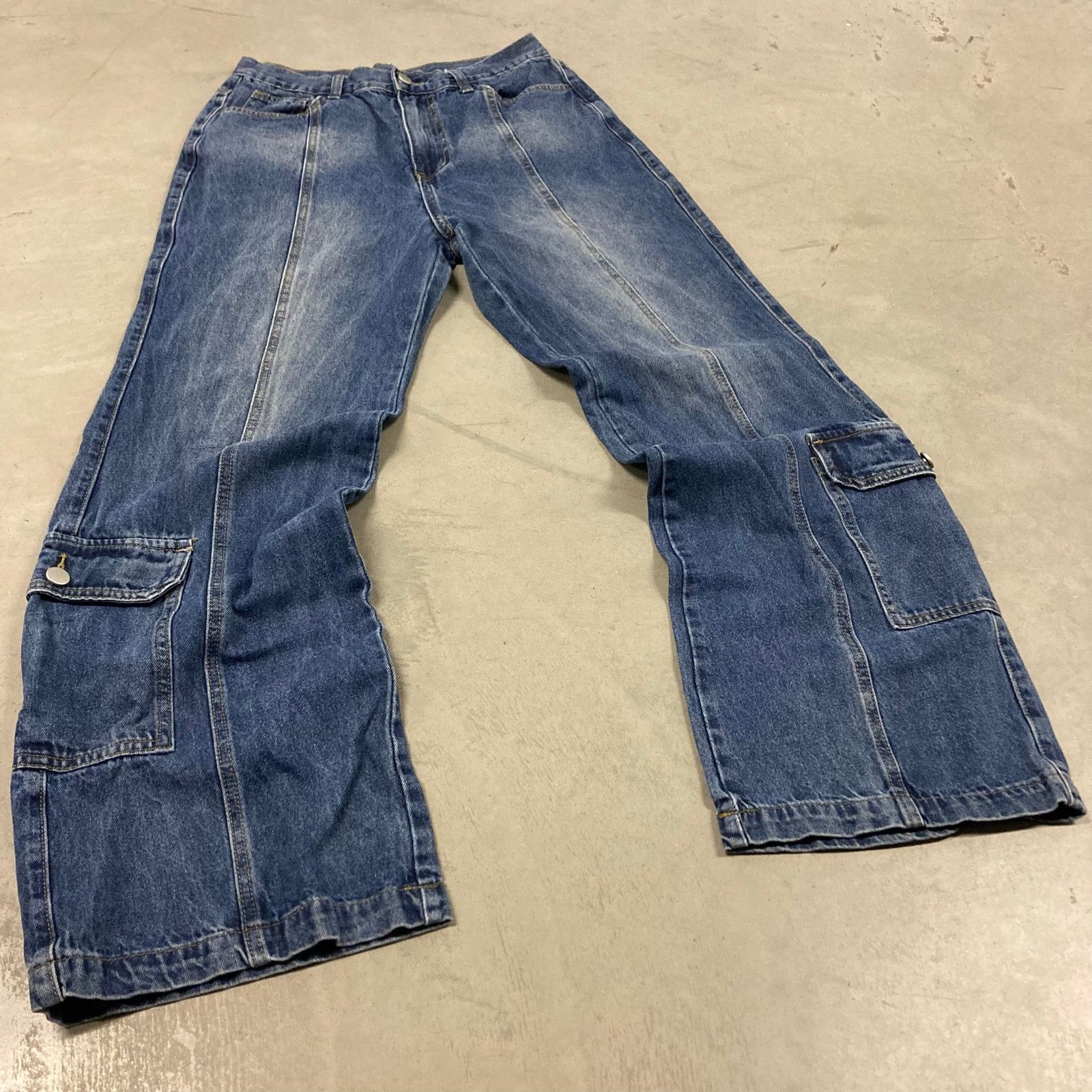 Cider × Vintage Y2K baggy flared cider cargo jeans 30x30 Size US 30 / EU 46 - 1 Thumbnail