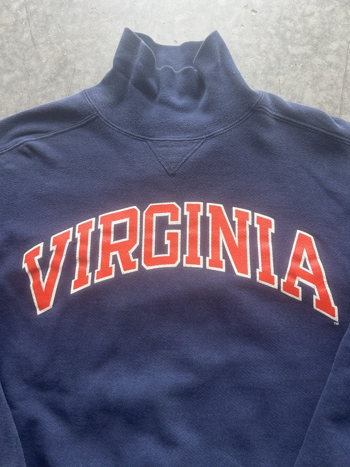 Russell Athletic × Vintage Vintage 90s Russell Virginia Sweatshirt Turtleneck Boxy Size US L / EU 52-54 / 3 - 2 Thumbnail