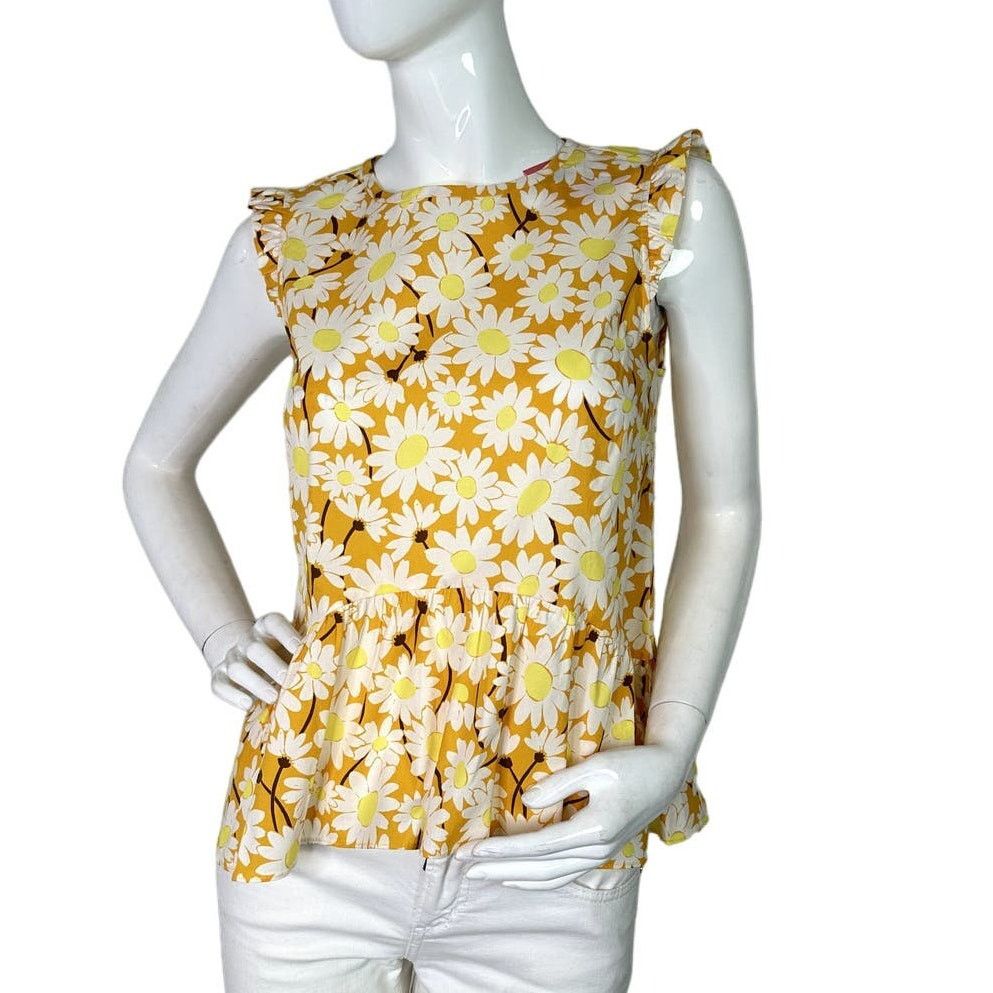 Kate Spade Kate Spade Kate Daisy Flounce Top size 2 Golden Rod Size XS / US 0-2 / IT 36-38 - 1 Thumbnail