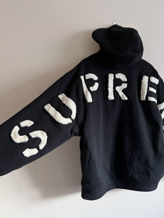 Supreme Supreme Faux Fur Lined Zip Hoodie in Black | Grailed