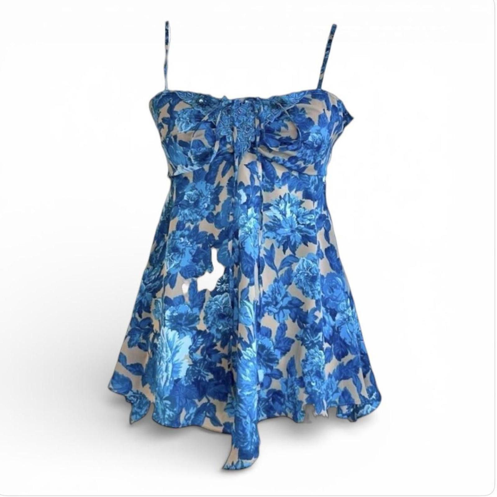 Other Whimsy blue flower 2000s camisole top Size XS / US 0-2 / IT 36-38 - 1 Thumbnail