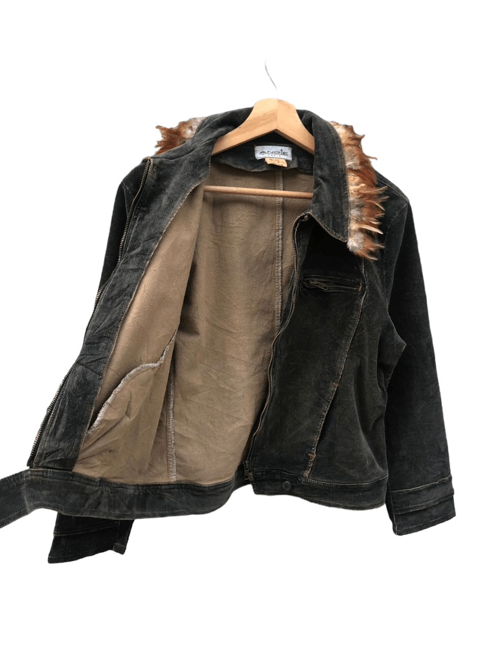 Vintage 💥Angie Paris Ref Bayat Corduroy Jacket chicken feather neck Size M / US 6-8 / IT 42-44 - 8 Thumbnail
