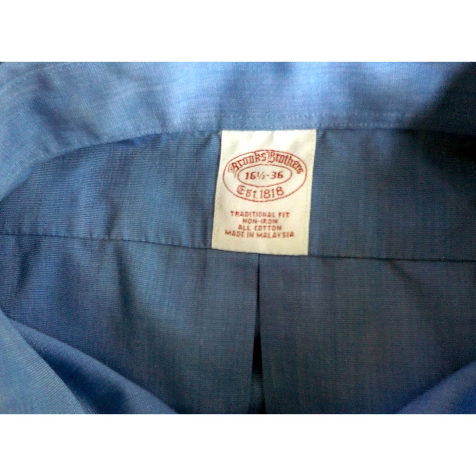Brooks Brothers BROOKS BROTHERS 1818 100% Cotton French Cuff Blue LS Dress Shirt SZ 16 1/2-36 Size 42R - 4 Thumbnail