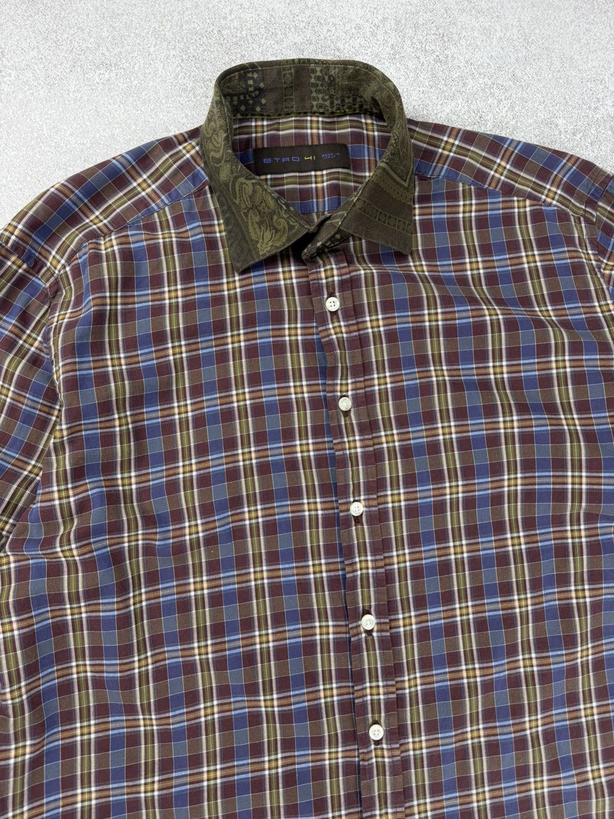 Etro Etro Milano Cotton Long Sleeve Shirt Size 41 Size US L / EU 52-54 / 3 - 5 Thumbnail