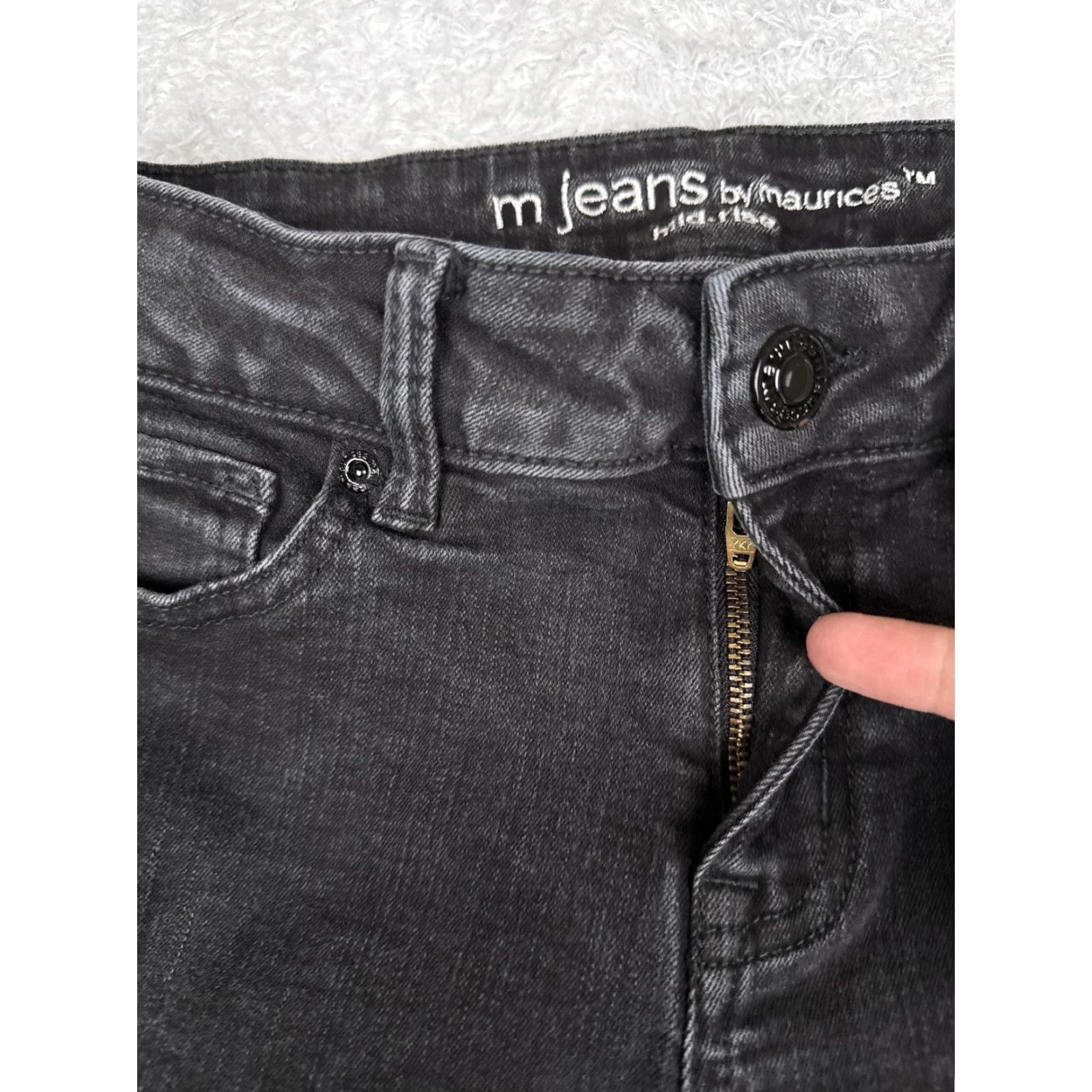 Vintage Maurices M Jeans Bootcut Jeans Womens 4 Regular Gray Charcoal Wash 26x31 Stretch Denim Size 27" / US 4 / IT 40 - 5 Thumbnail