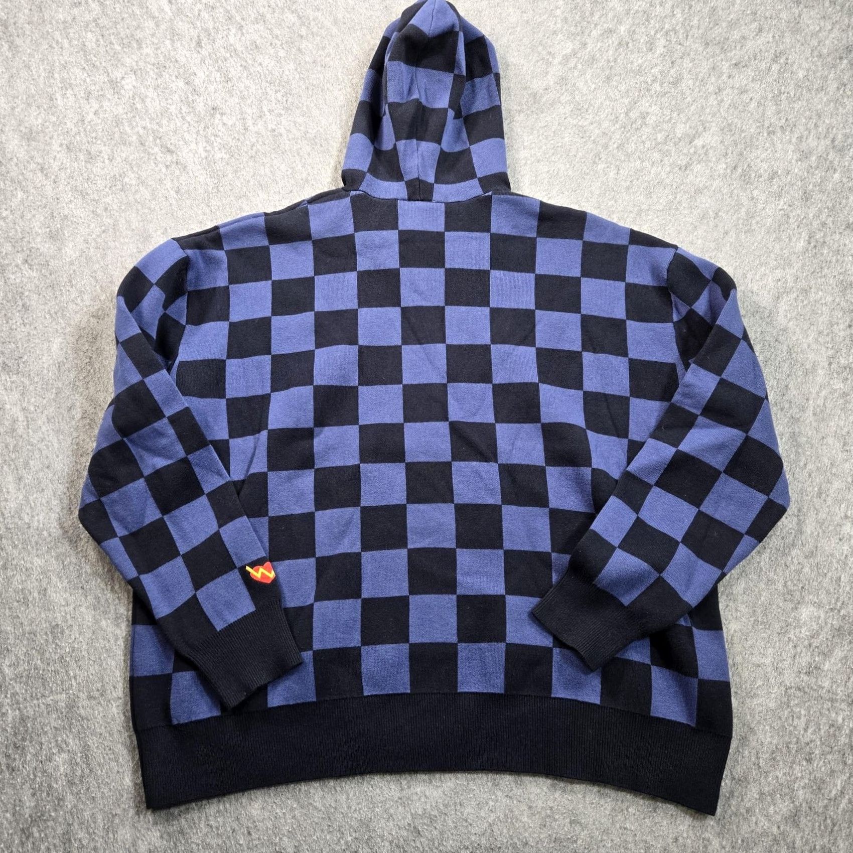 Vintage Ilthy Sonic the Hedgehog Hoodie Sweatshirt Mens M Blue Pullover Checkered Embroidered Logo Pocket Crew Neck Knitted Size US M / EU 48-50 / 2 - 4 Thumbnail