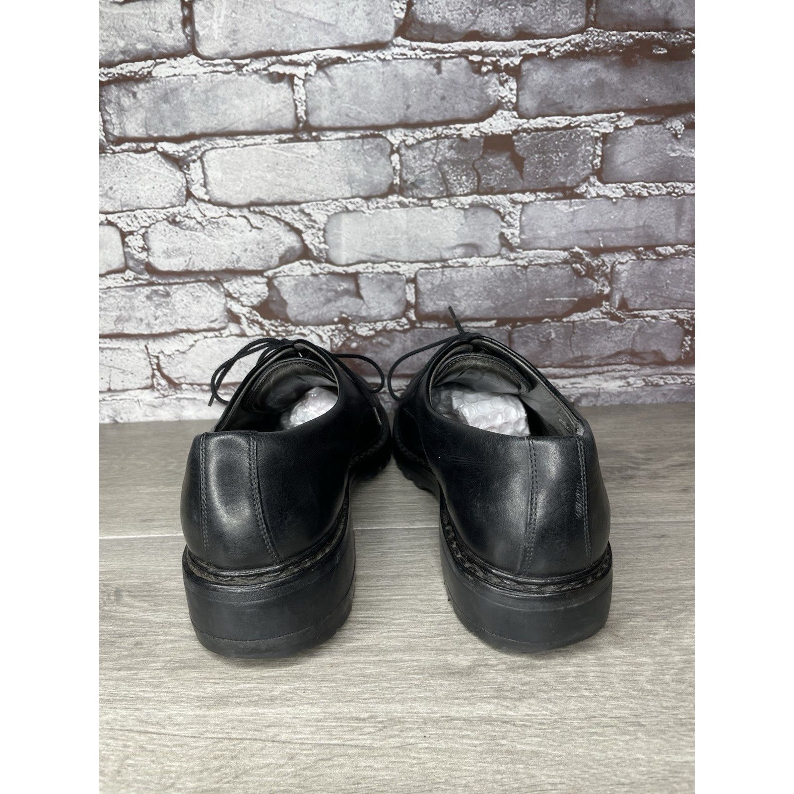 Mephisto Mephisto Sherpa's Black Leather Lace Up Heel Oxfords Shoes M Size US 10.5 / EU 43-44 - 4 Thumbnail