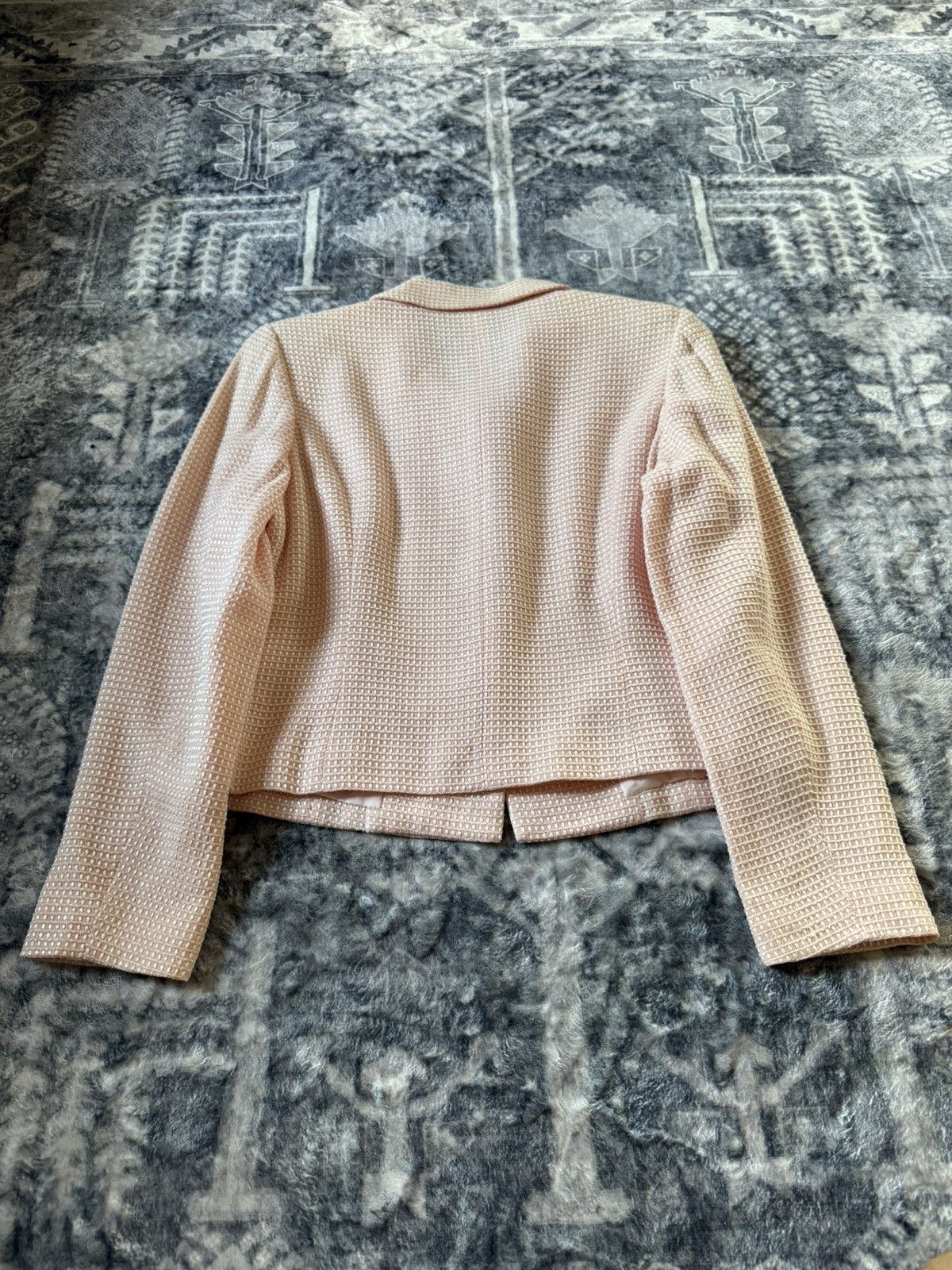 Courreges Vintage Couregges Pastel Pink Cropped Tweed Blazer Jacket Size M / US 6-8 / IT 42-44 - 2 Thumbnail