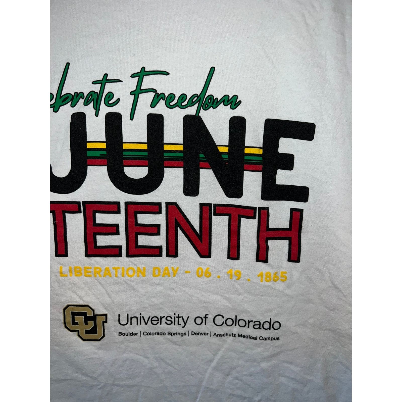 NCAA Juneteenth Shirt Celebrate Freedom Colorado Tee 2XL NCAA Size US XXL / EU 58 / 5 - 3 Thumbnail