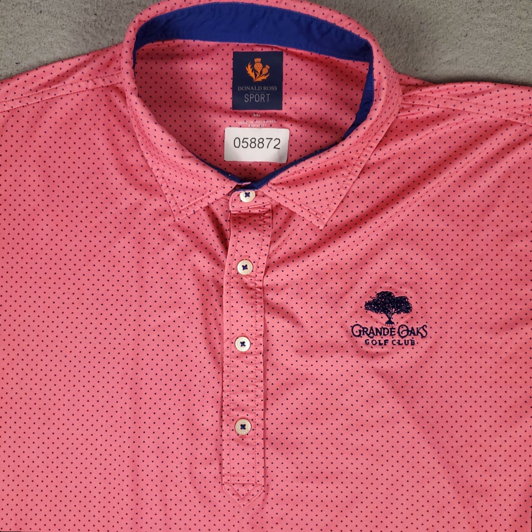Vintage Donald Ross Polo Shirt Mens Size 2XL Pink Micro Dot Short Sleeve Golf Size US XXL / EU 58 / 5 - 2 Thumbnail