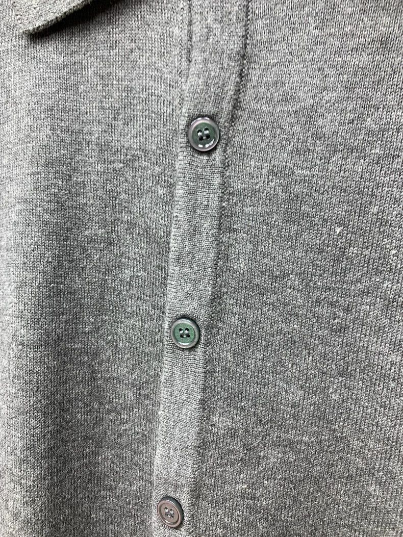 Loro Piana LORO PIANA Gray full open front cotton turned collar knit Size US M / EU 48-50 / 2 - 4 Thumbnail
