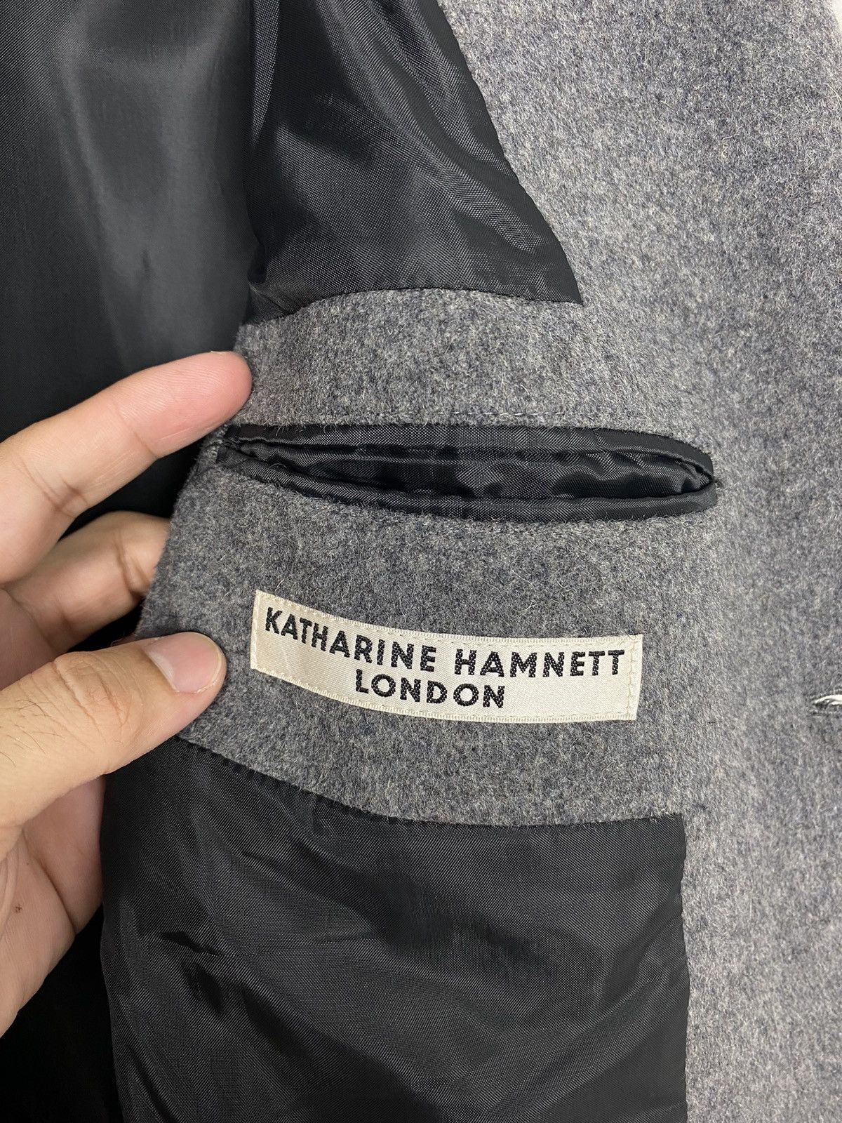 Katharine Hamnett London Rare‼️ Vintage Katharine Hamnett London Wool Trench Coat Size US S / EU 44-46 / 1 - 6 Thumbnail