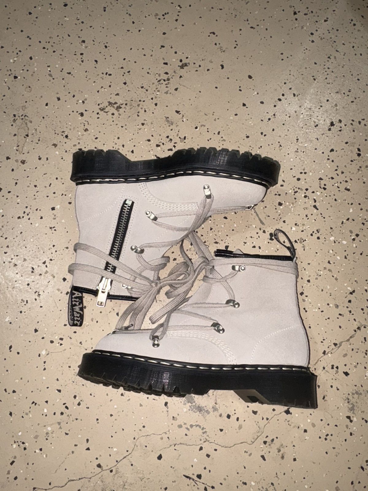 Rick Owens Dr. Martens 1460 Bex Suede Lace Up Boot Size 8