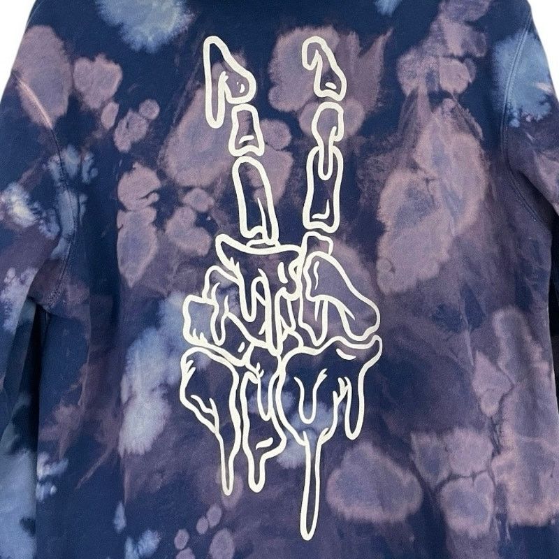 Other Purple Tie Dye Skeleton Hand Peace Sign Hoodie Sweatshirt Size M / US 6-8 / IT 42-44 - 5 Thumbnail
