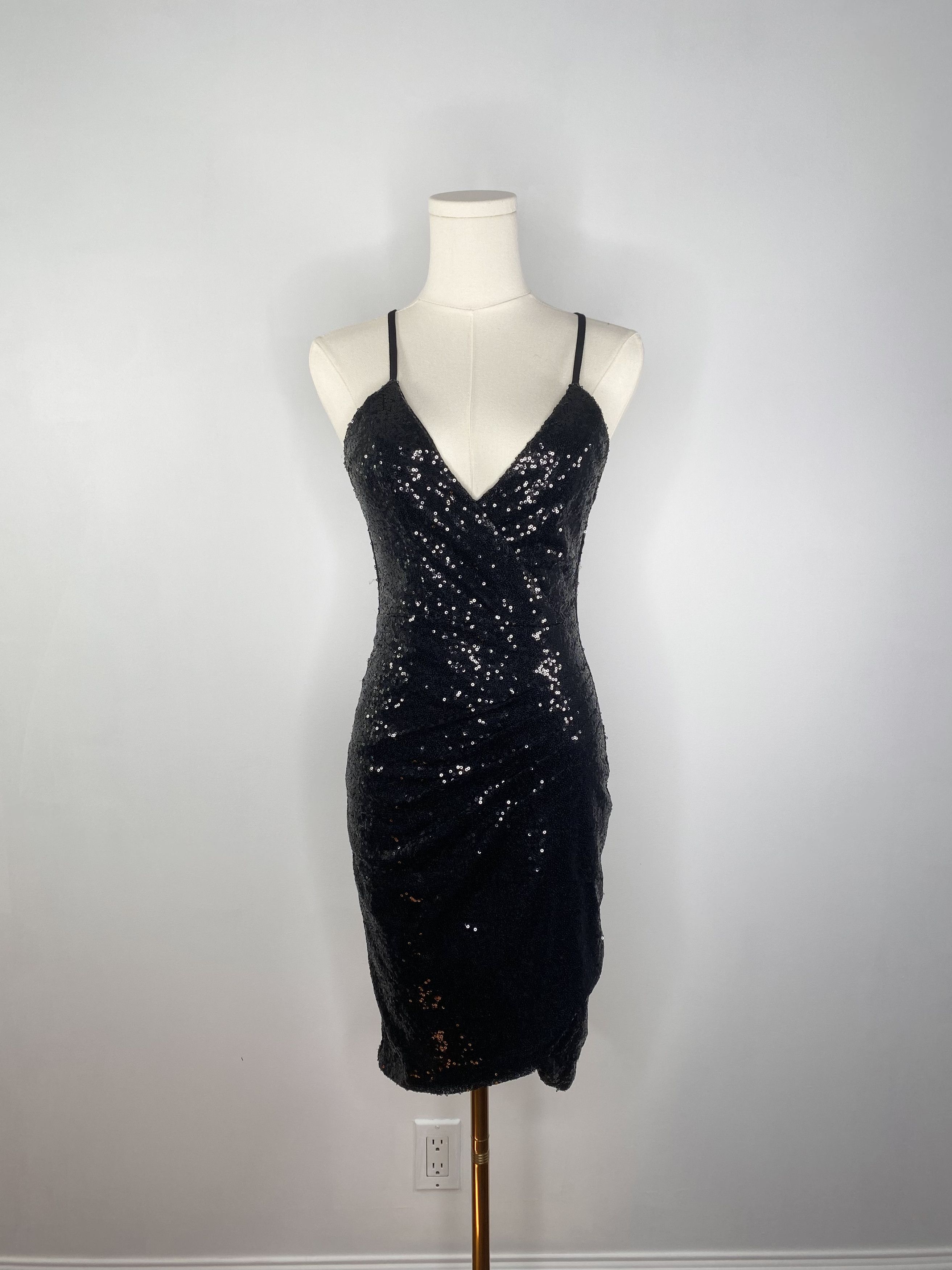 Vintage Sequin Black Dress Size S / US 4 / IT 40 - 1 Thumbnail
