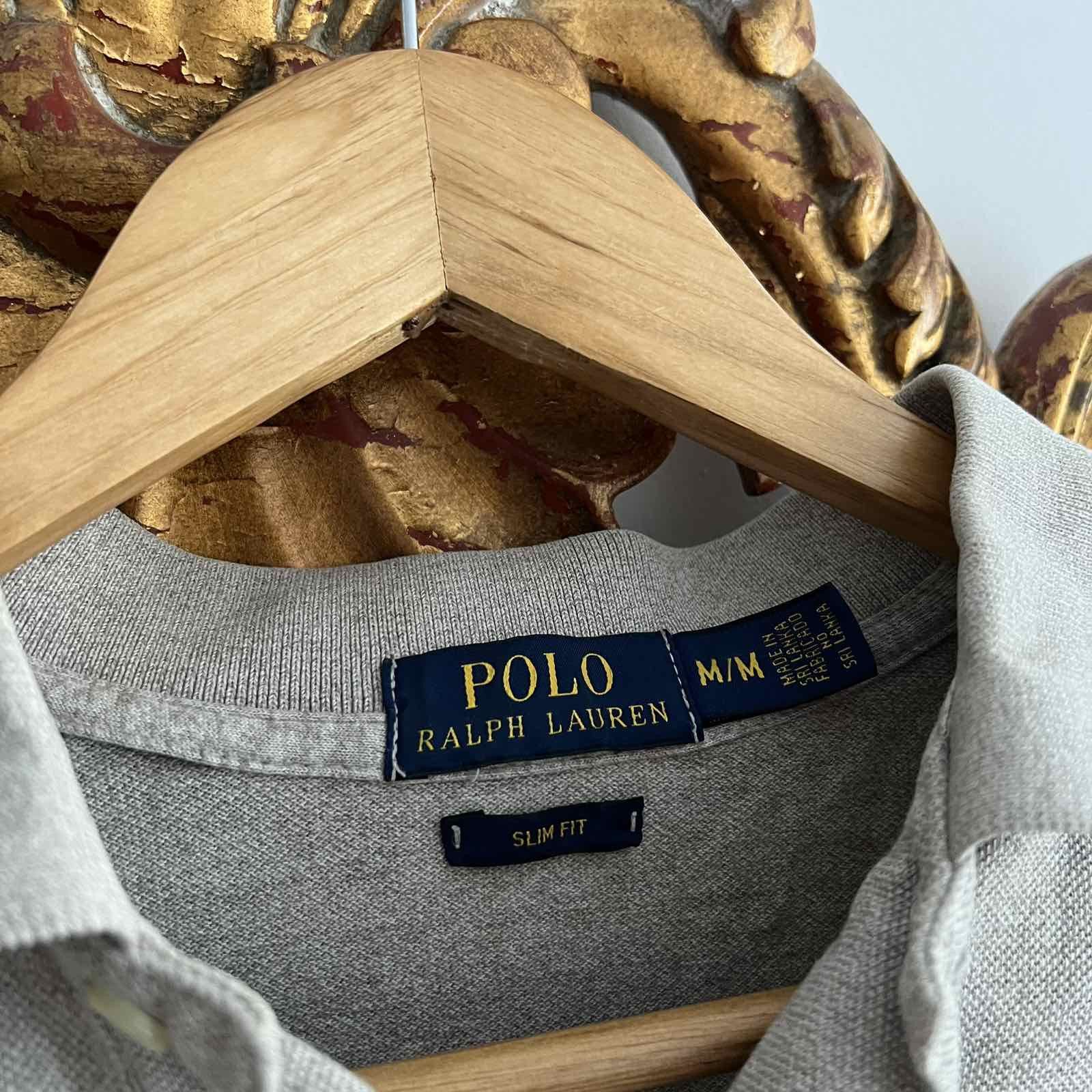 Polo Ralph Lauren Rare Polo Ralph Lauren Gray Polo Tshirt Sz M Size US M / EU 48-50 / 2 - 5 Thumbnail