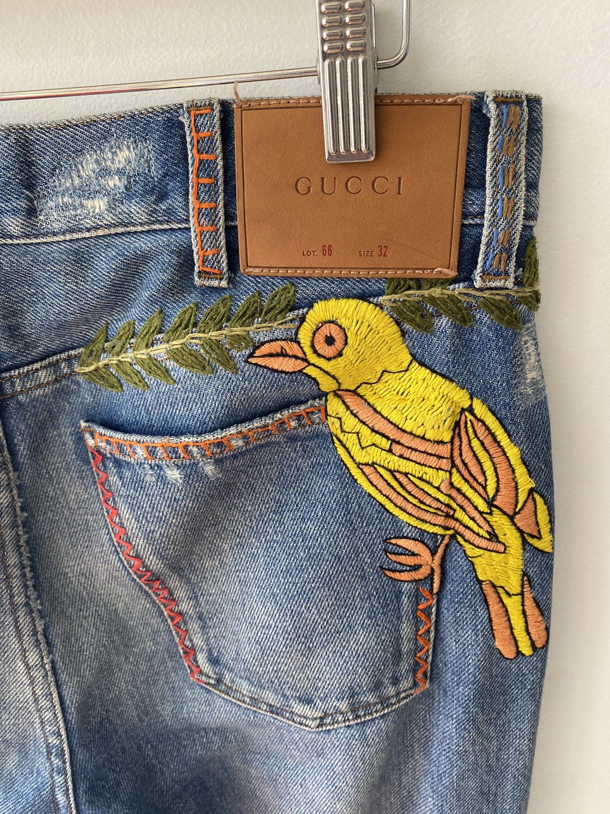 Gucci Gucci 2017 SS Embroidered Denim Size US 32 / EU 48 - 14 Thumbnail