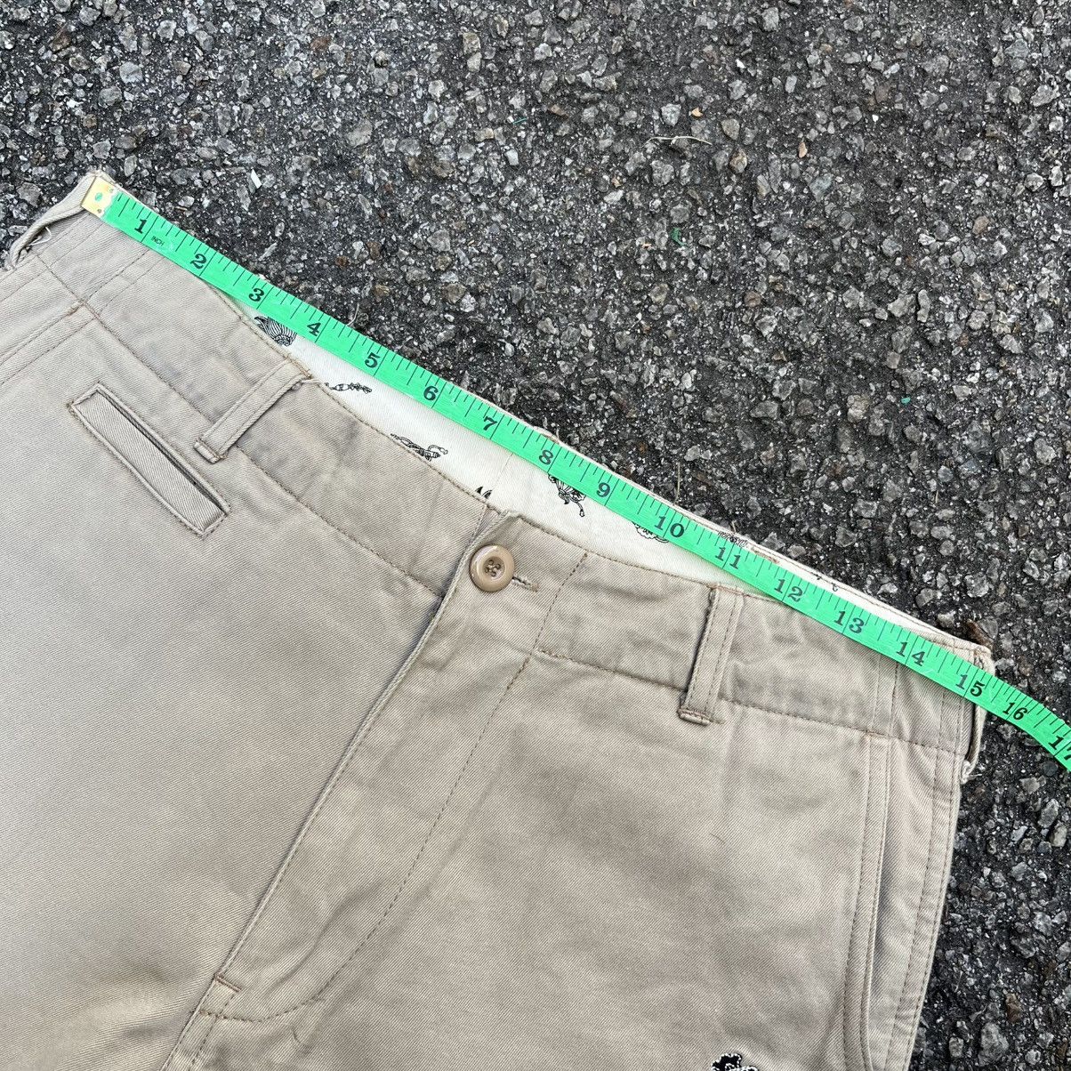 Hysteric Glamour Embroidery Evisu Sukajan Pants Cropped Heads Khaki Chino Size US 30 / EU 46 - 7 Thumbnail