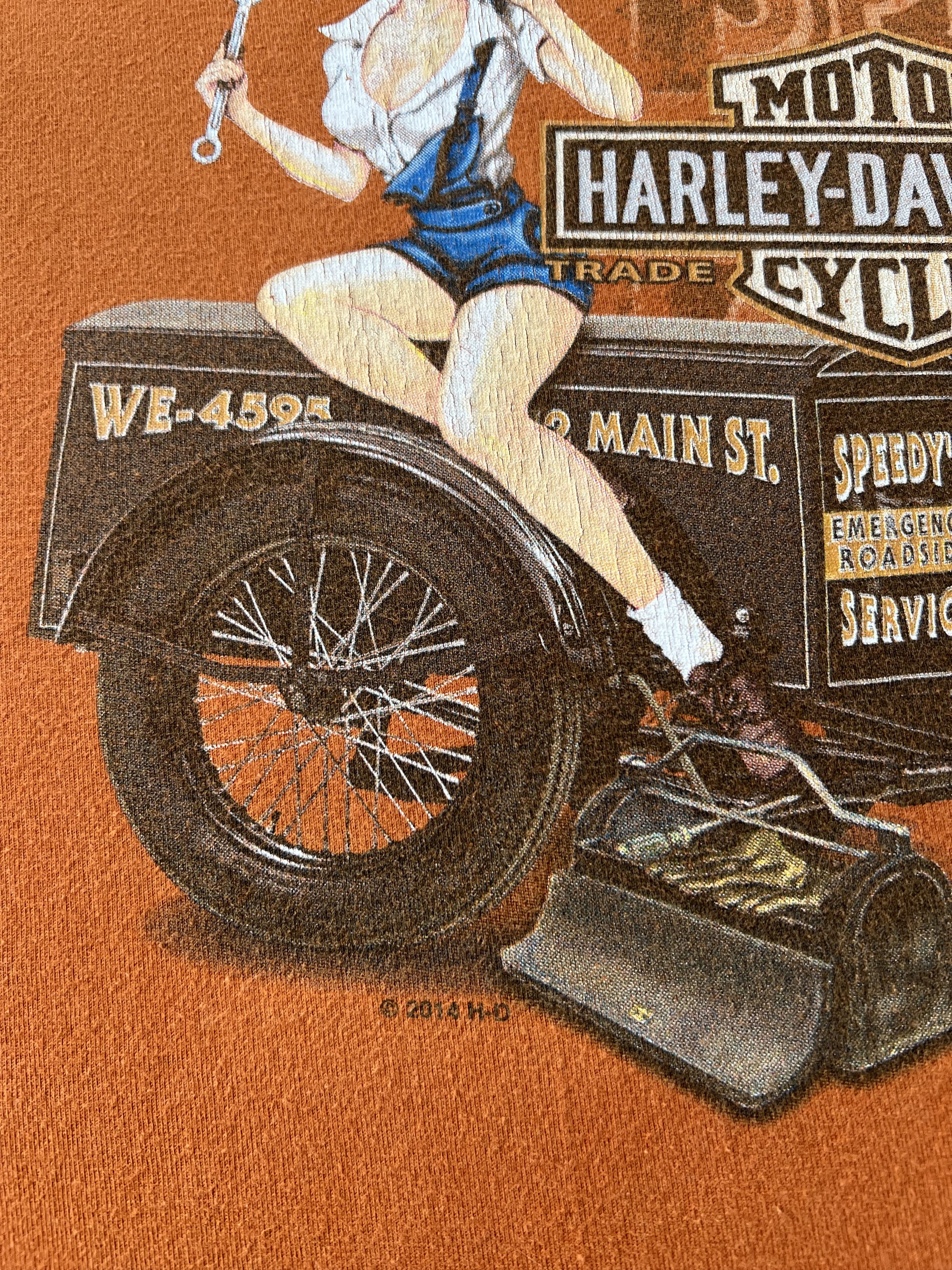 Harley Davidson Vintage 2014 Harley Davidson Sexy Girl Switzerland T-shirt Size US L / EU 52-54 / 3 - 6 Thumbnail