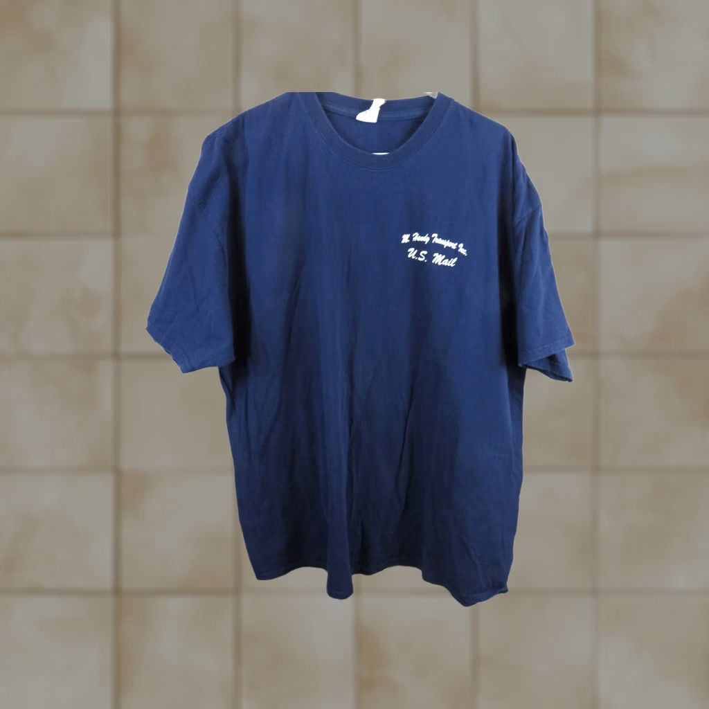 Vintage VINTAGE M. Handy Transport INC. US Mail trucking semi Blue Tee T-Shirt 2XL 1990s Graphic Tee Grunge Unisex Size US XXL / EU 58 / 5 - 1 Thumbnail