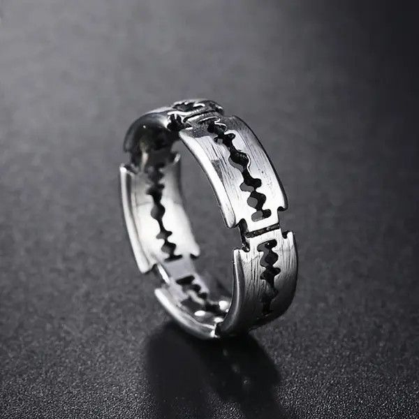 Designer × Jewelry Men Razor Blade Ring Size ONE SIZE - 2 Thumbnail