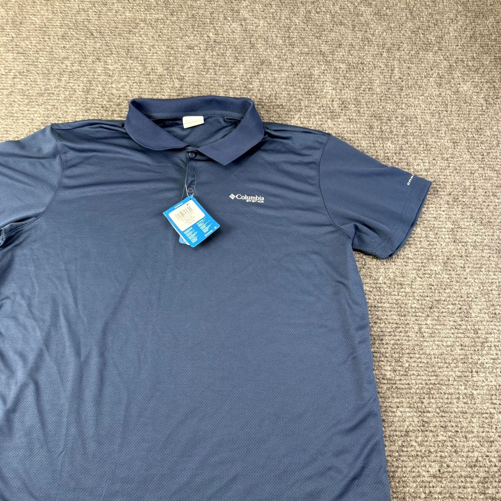 Vintage Columbia PFG Polo Shirt Mens Big 1X Blue Omni-Shade Solar Stream Fishing UV Shirt Size US XL / EU 56 / 4 - 2 Thumbnail