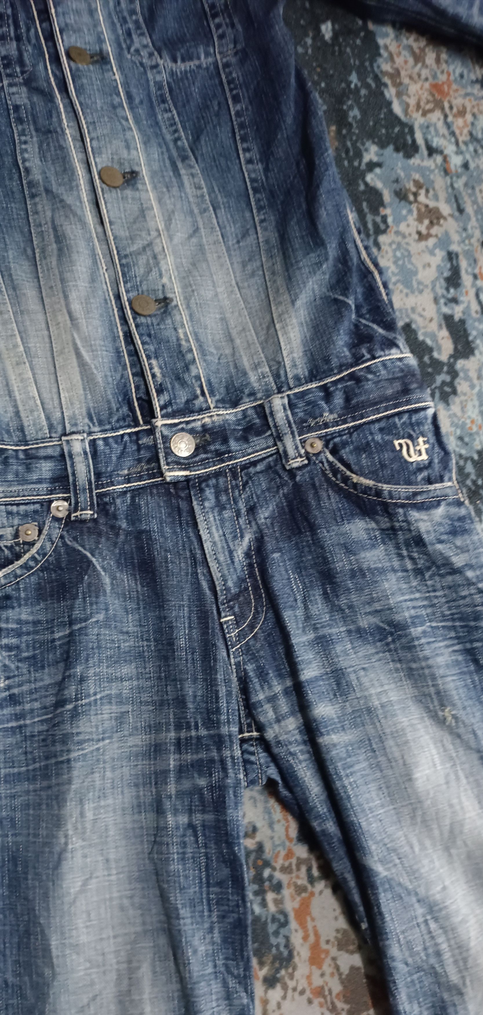 Japanese Brand Delay by Ufin & Sons Denim Jumpsuit Size 31" - 11 Thumbnail