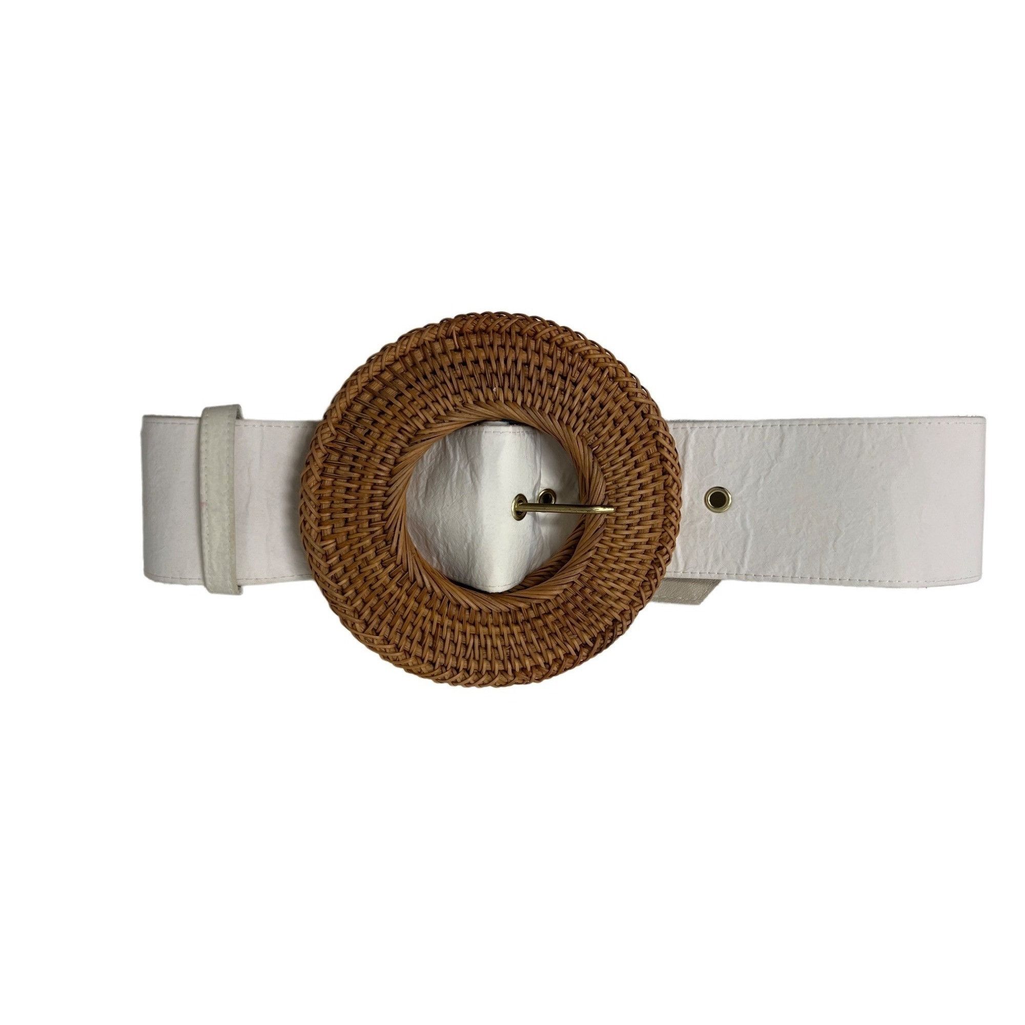 Cult Gaia Cult Gaia Gemma Canvas & Rattan Belt Size ONE SIZE - 3 Thumbnail