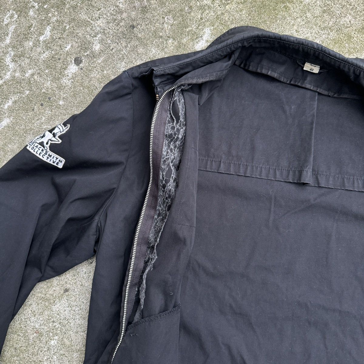 Vintage 80s Faded Zip Up Work Jacket Thrashed Grunge ERD Size US L / EU 52-54 / 3 - 18 Thumbnail