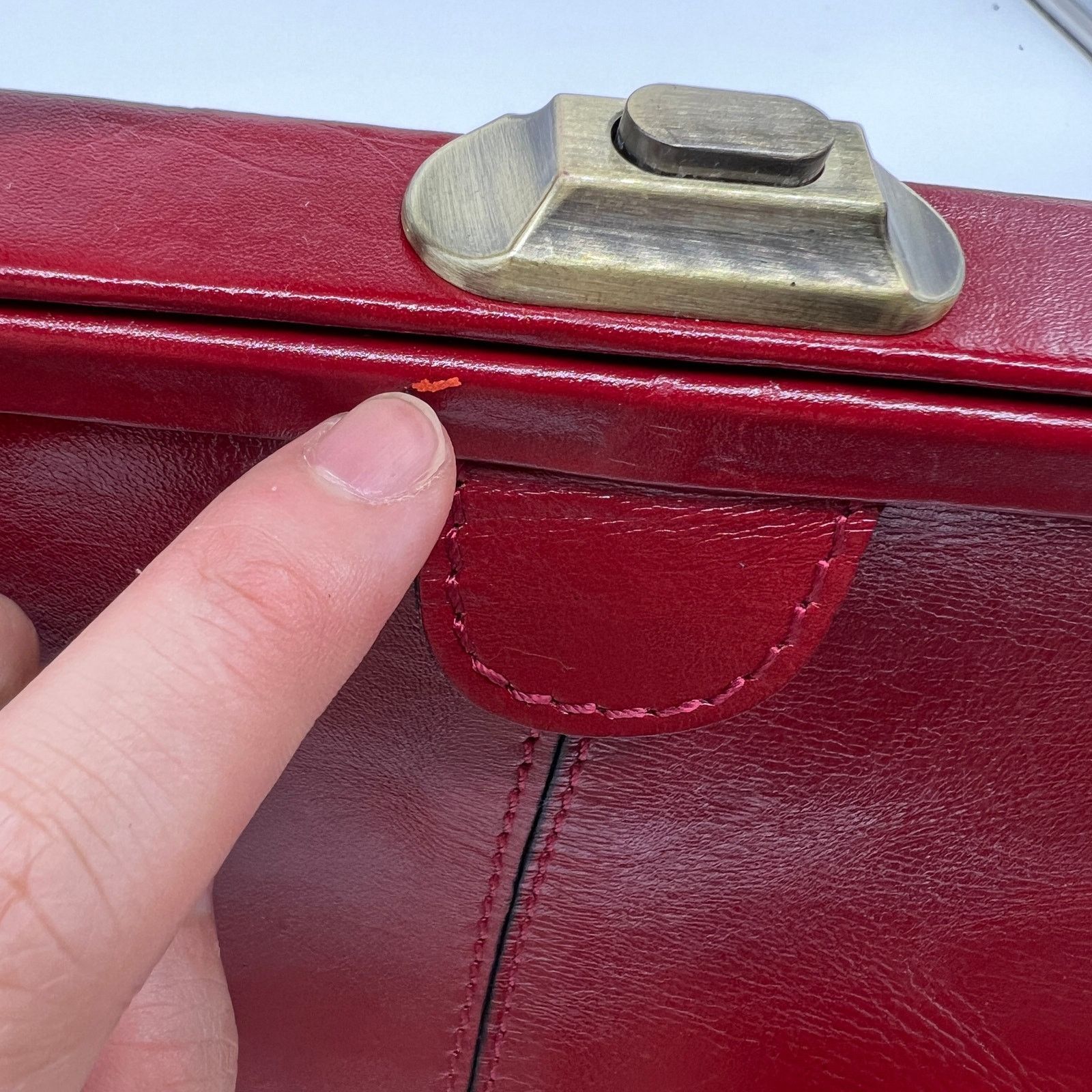 Other Patricia Nash Discovery Brianza Leather Frame Bags Ruby Red Size ONE SIZE - 17 Thumbnail