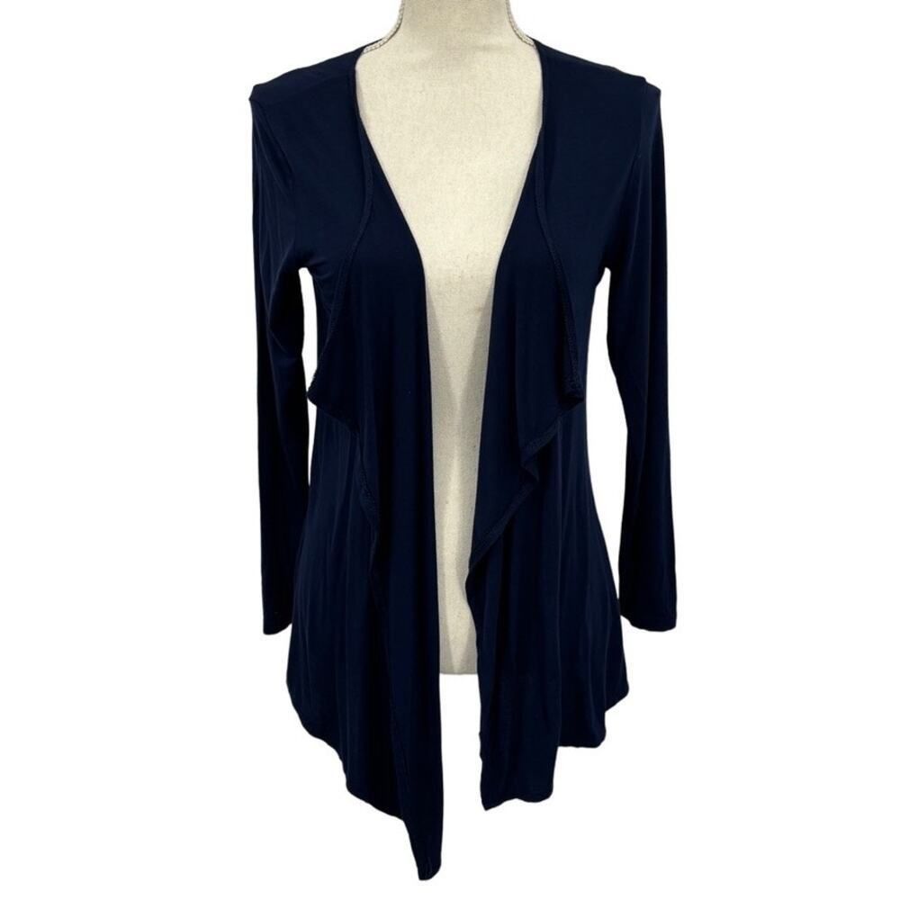 Other Blue Drape Open Front Long Sleeve Cardigan Sweater Size Medi Size M / US 6-8 / IT 42-44 - 1 Thumbnail