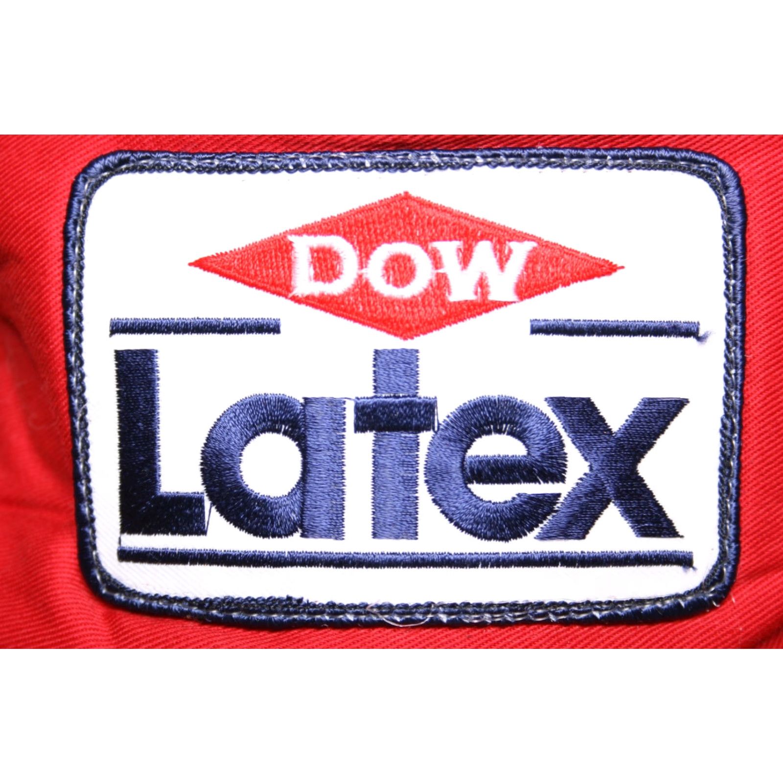 Vintage VINTAGE DOW LATEX Patch Red OSFA Snapback Foam Front 6-Panel Hat Made in USA Mens Hat Red OSFA Paperfront 90s Fans Size ONE SIZE - 5 Thumbnail
