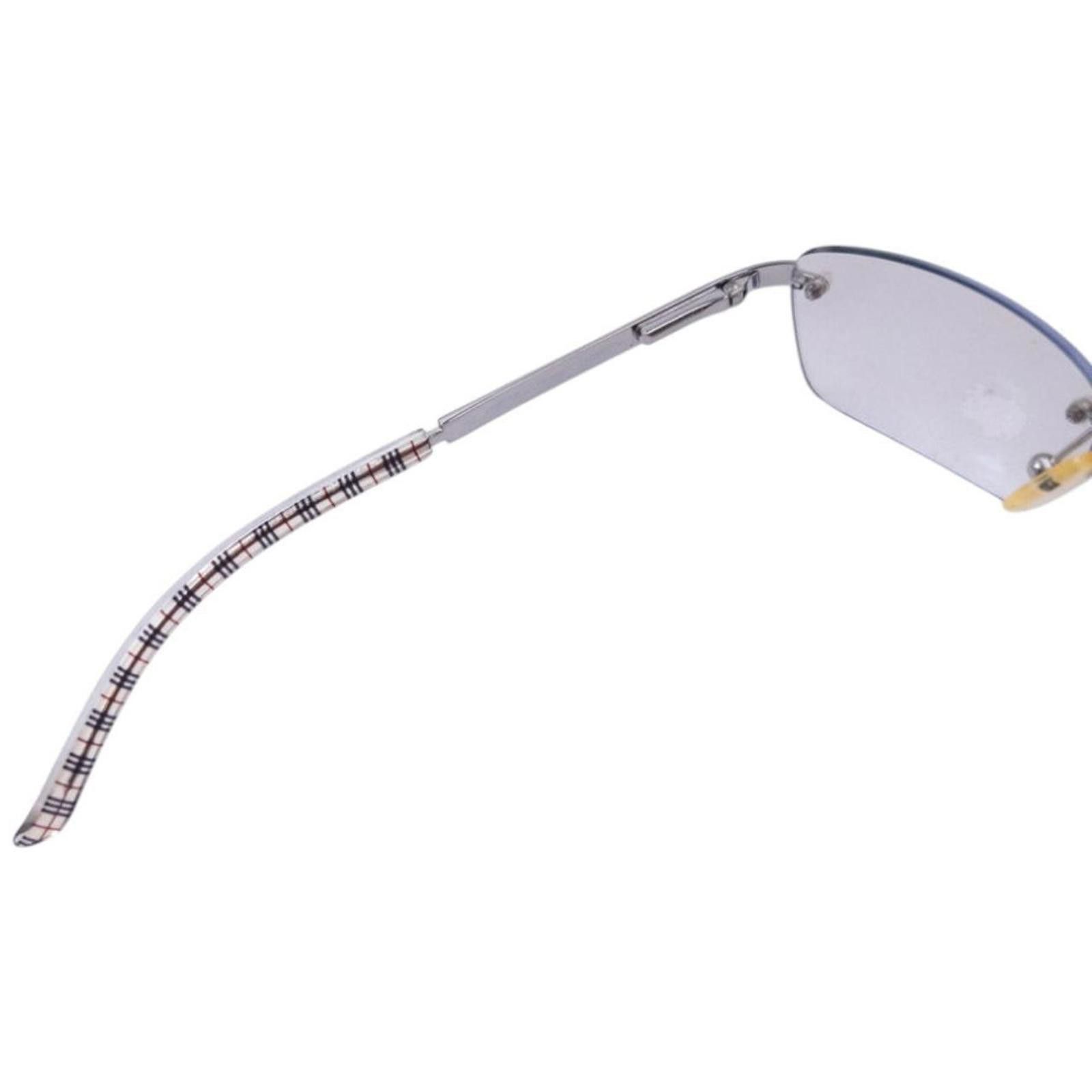 Burberry Vintage Burberry Nova Check Rimless Clear Sunglasses Size ONE SIZE - 6 Thumbnail