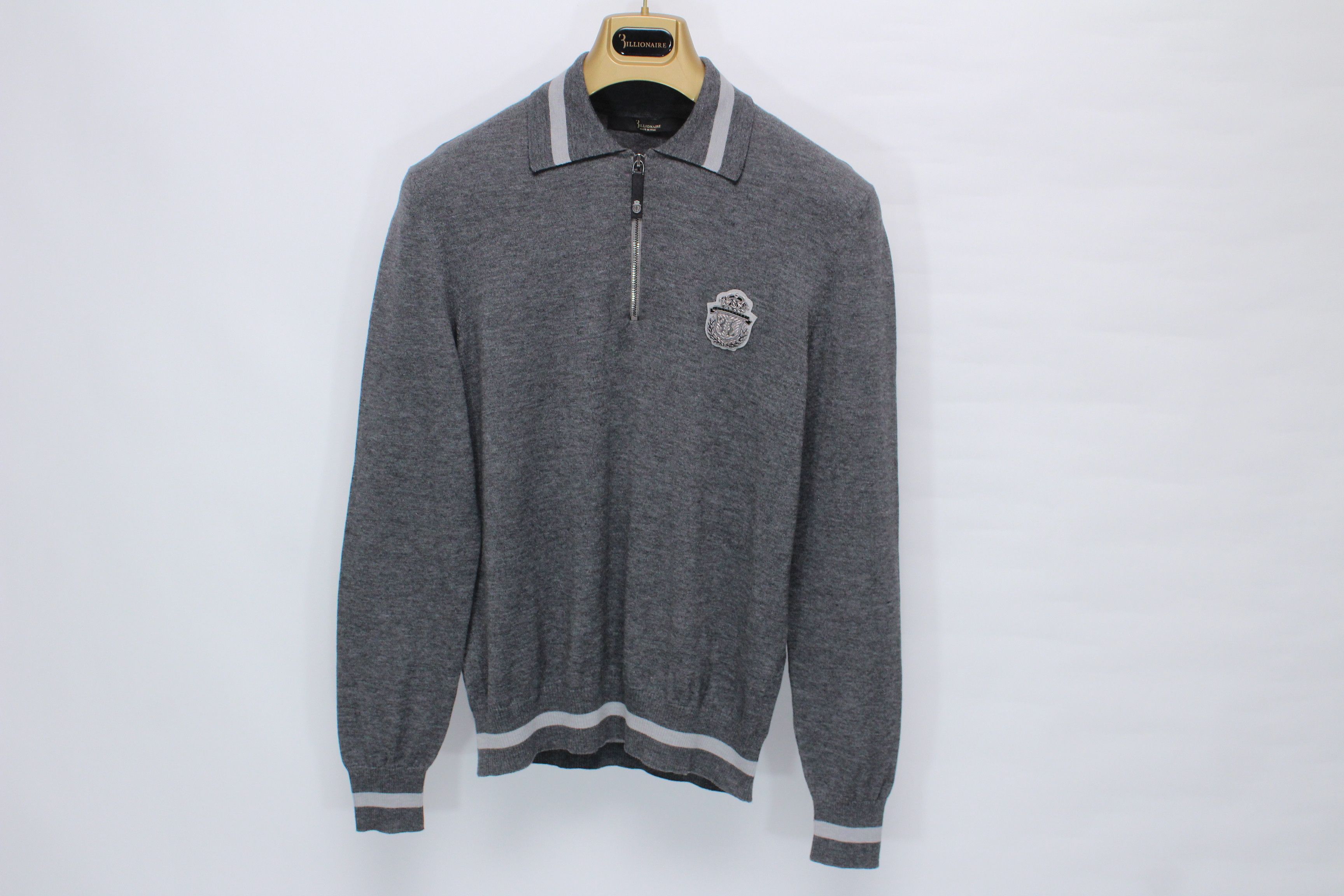 Billionaire Couture Billionaire Zip Mock Neck Crest Sweater Size US S / EU 44-46 / 1 - 3 Thumbnail