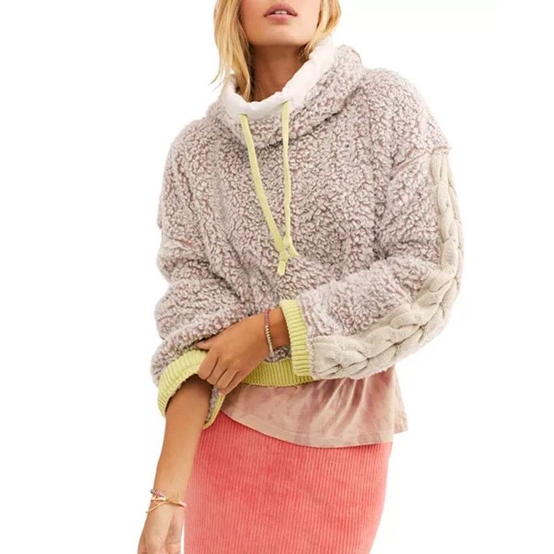 Free People Free People Wild Hearts XS Sherpa Cropped Cowl Sweatshirt Size XS / US 0-2 / IT 36-38 - 9 Thumbnail