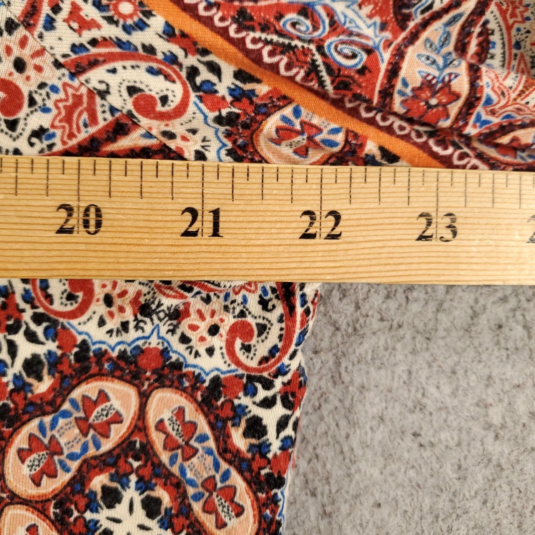 Vintage Rose And Olive Tunic Womens 1X Boho Geometric Cold Shoulder Sleeves Stretchy Top Size XL / US 12-14 / IT 48-50 - 4 Thumbnail