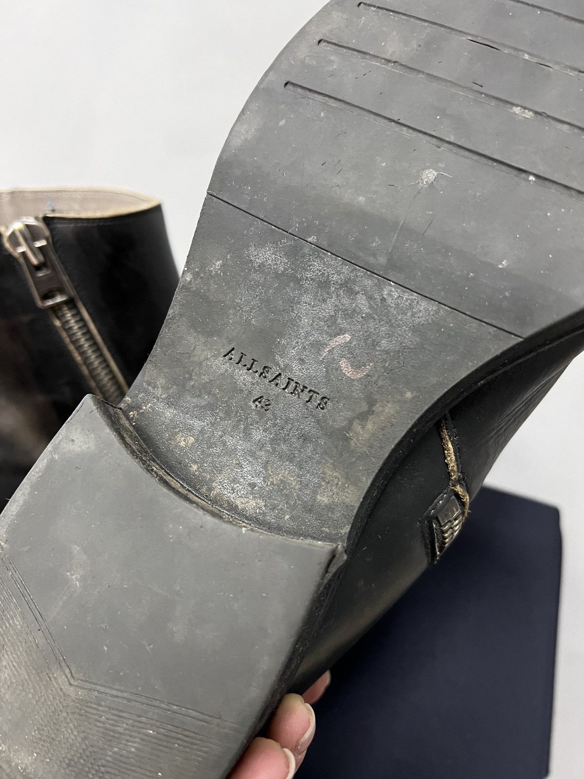 Allsaints All saints distressed 90s boots vintage moto archive style Size US 10 / EU 43 - 12 Thumbnail