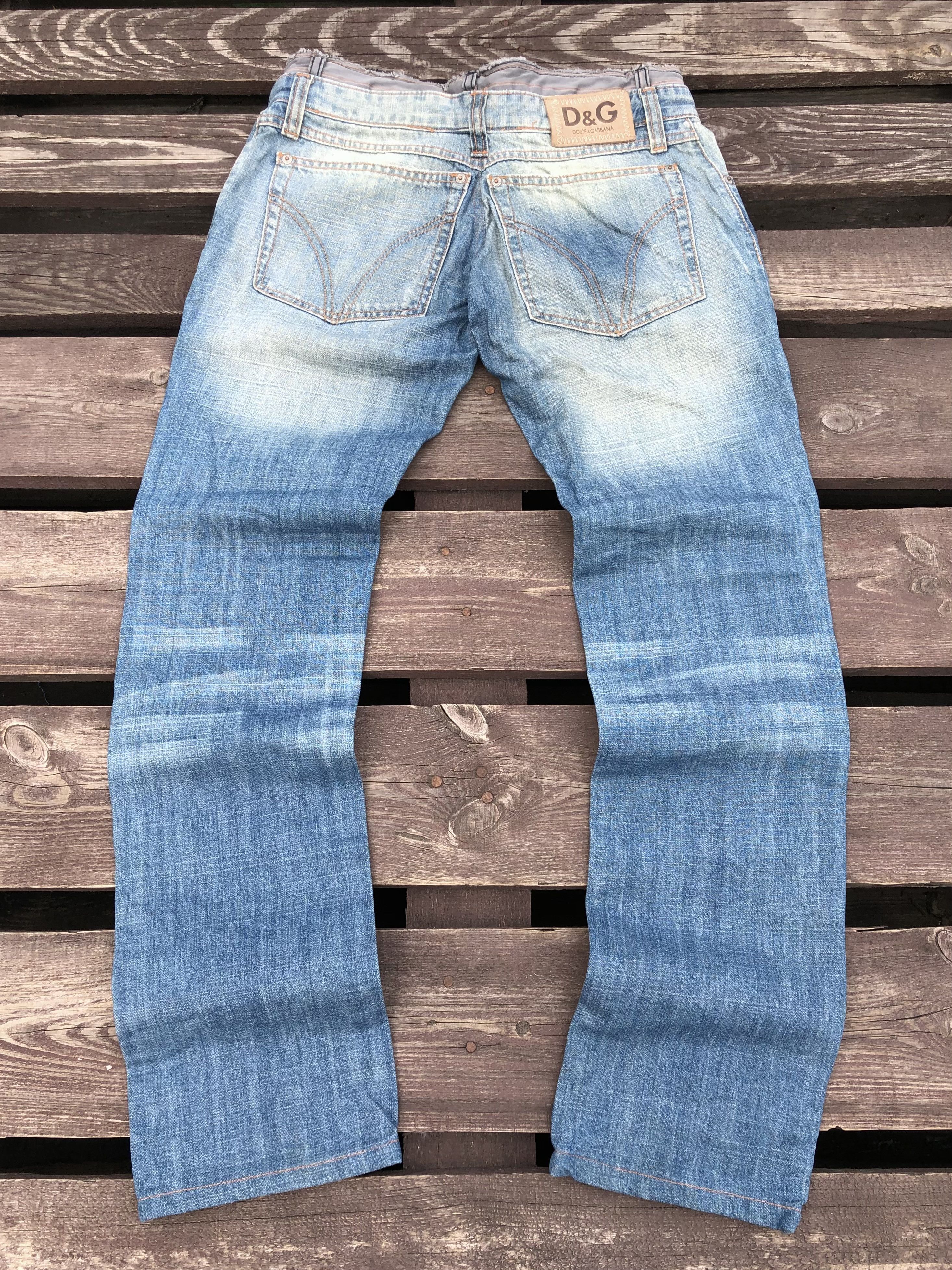 Dolce & Gabbana Vintage Y2K Washed Distressed Denim Jeans