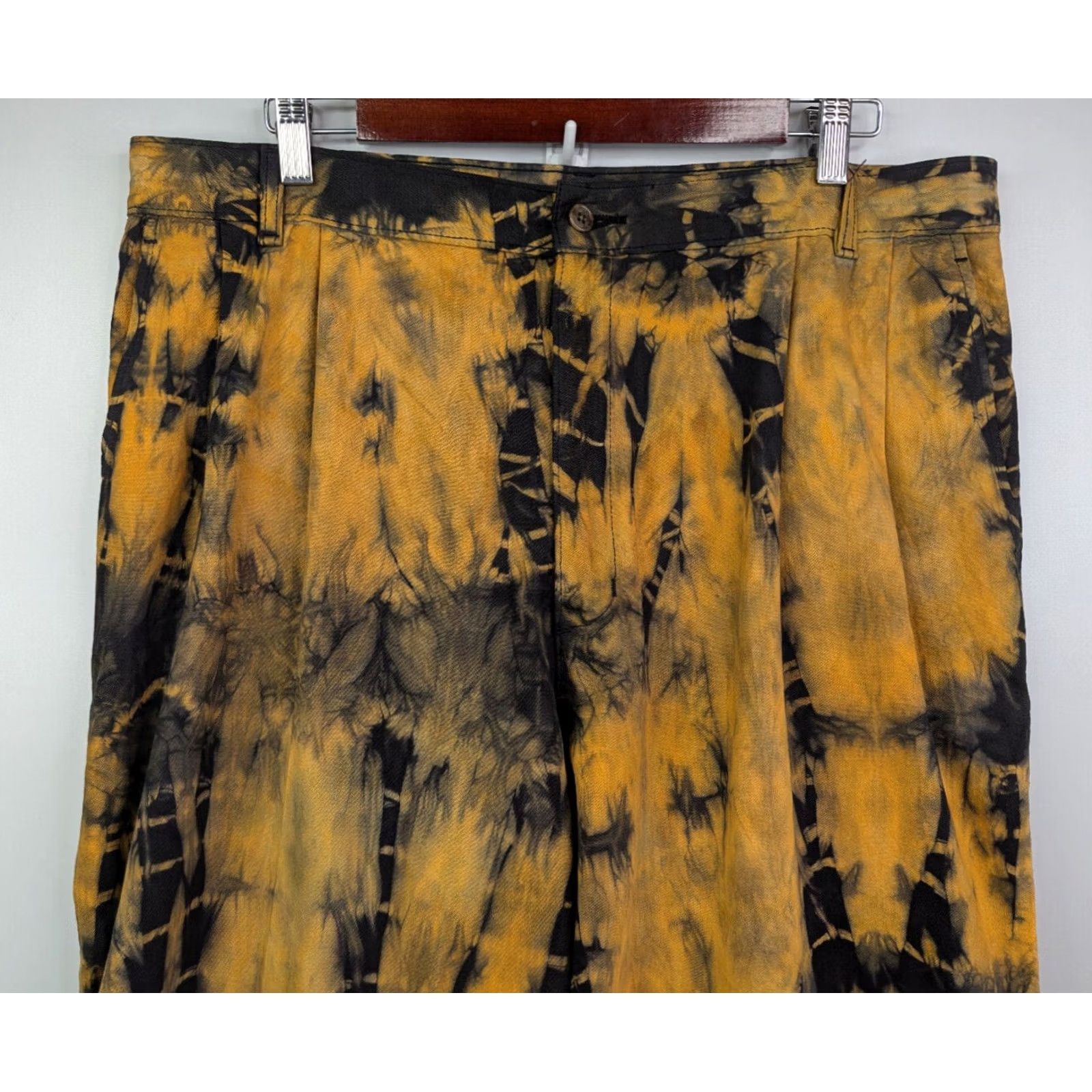 Faded Glory VINTAGE Faded Glory Pants Khaki Tie Dye Rust Chino 38x32 Loose Skater Grunge Y2K Mens Cargo 90s Streetwear Baggy Yellow 100% Cotton (Mexico) Size US 38 / EU 54 - 2 Thumbnail