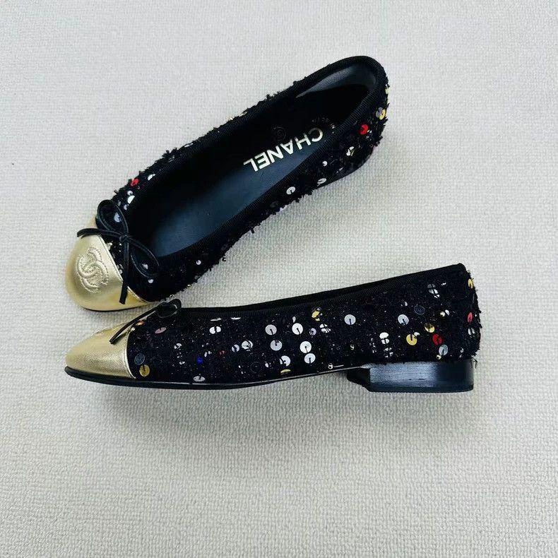Chanel Chanel Sequin Logo SlipOn Shoes Size 36 -2505 Size US 6 / EU 39 - 2 Thumbnail