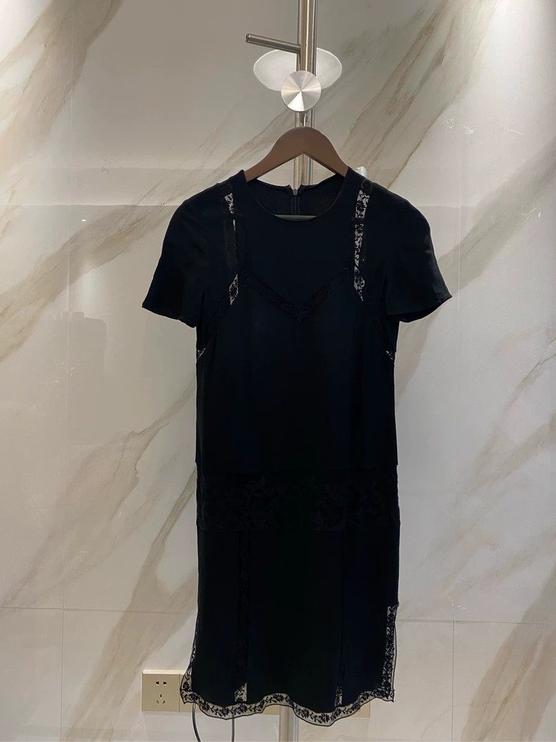 Prada Prada Lace-edged dress 2501-Nextarrow Size XXS / US 00 / IT 34 - 1 Thumbnail