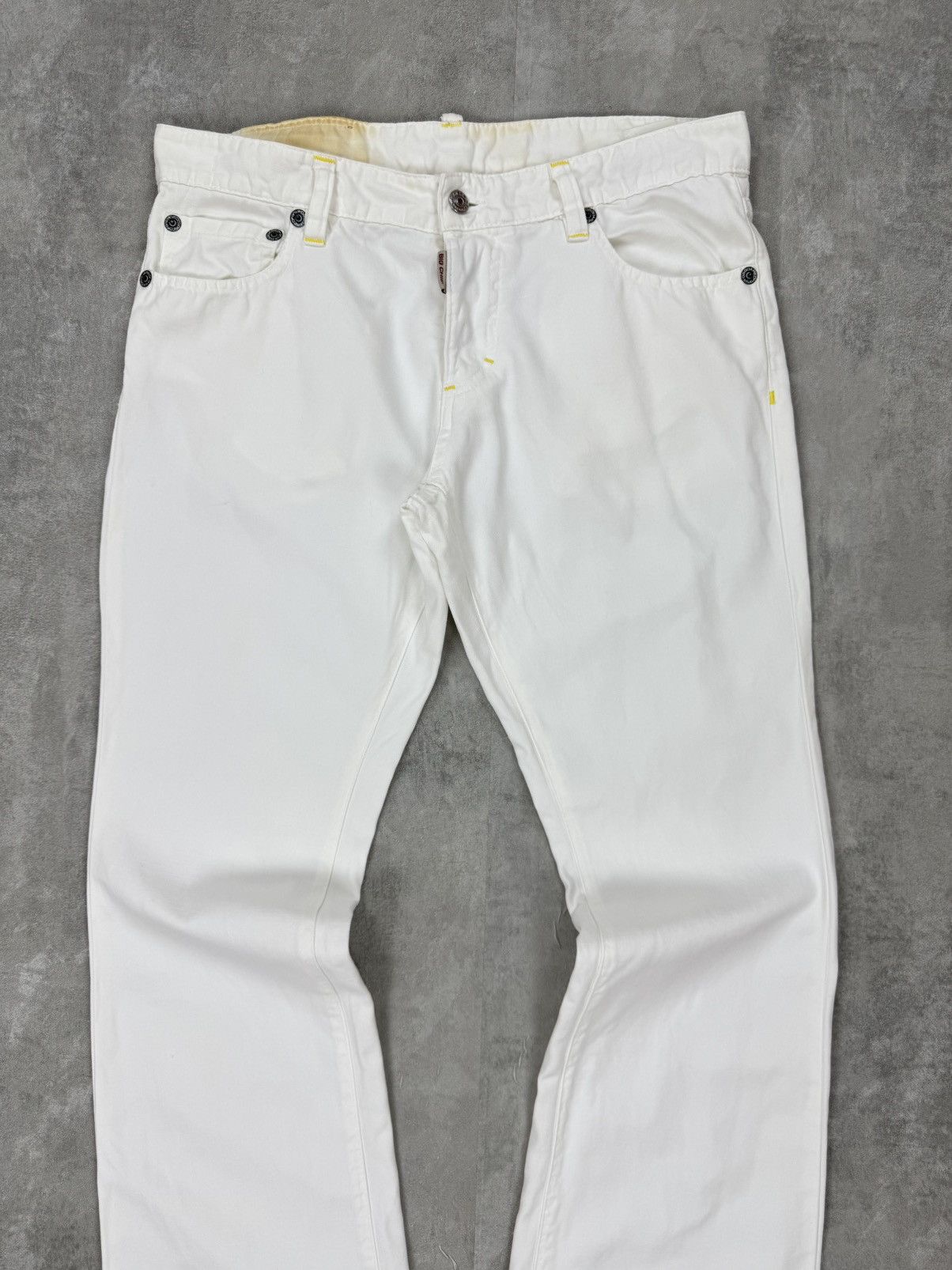 Dsquared2 Dsquared2 Big Cheif Flated White Jeans Cotton/Linen size 48 Size 30" / US 8 / IT 44 - 2 Thumbnail